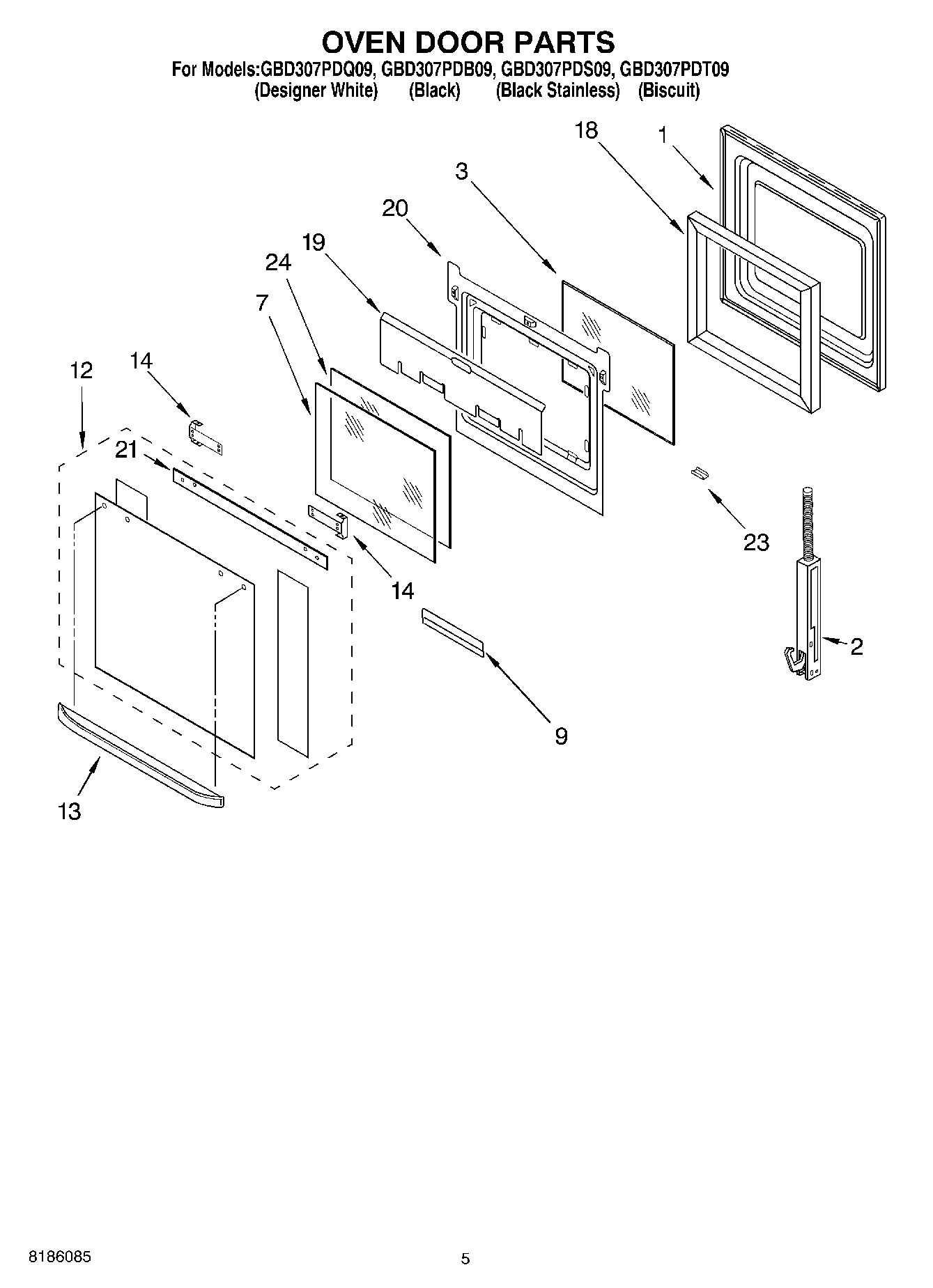 03 - OVEN DOOR PARTS