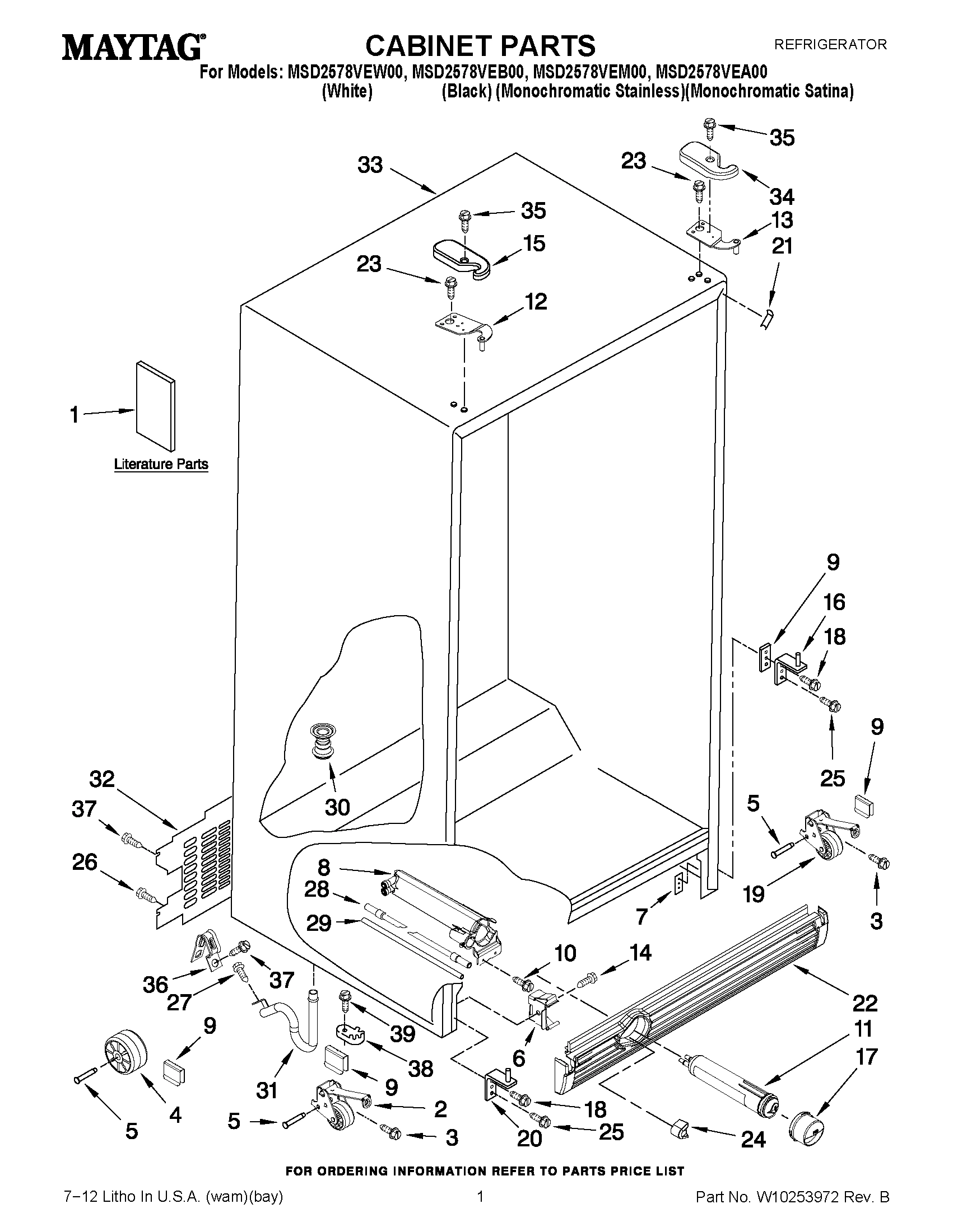 01 - CABINET PARTS