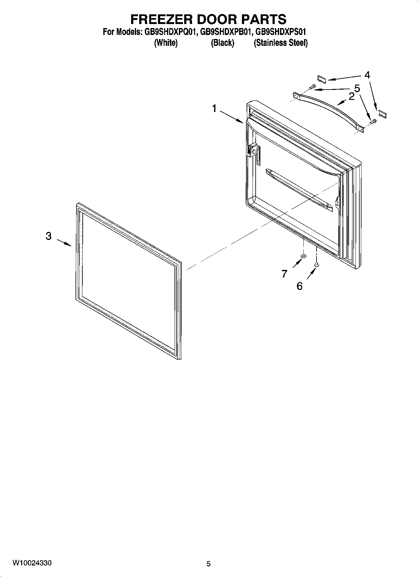 03 - FREEZER DOOR PARTS