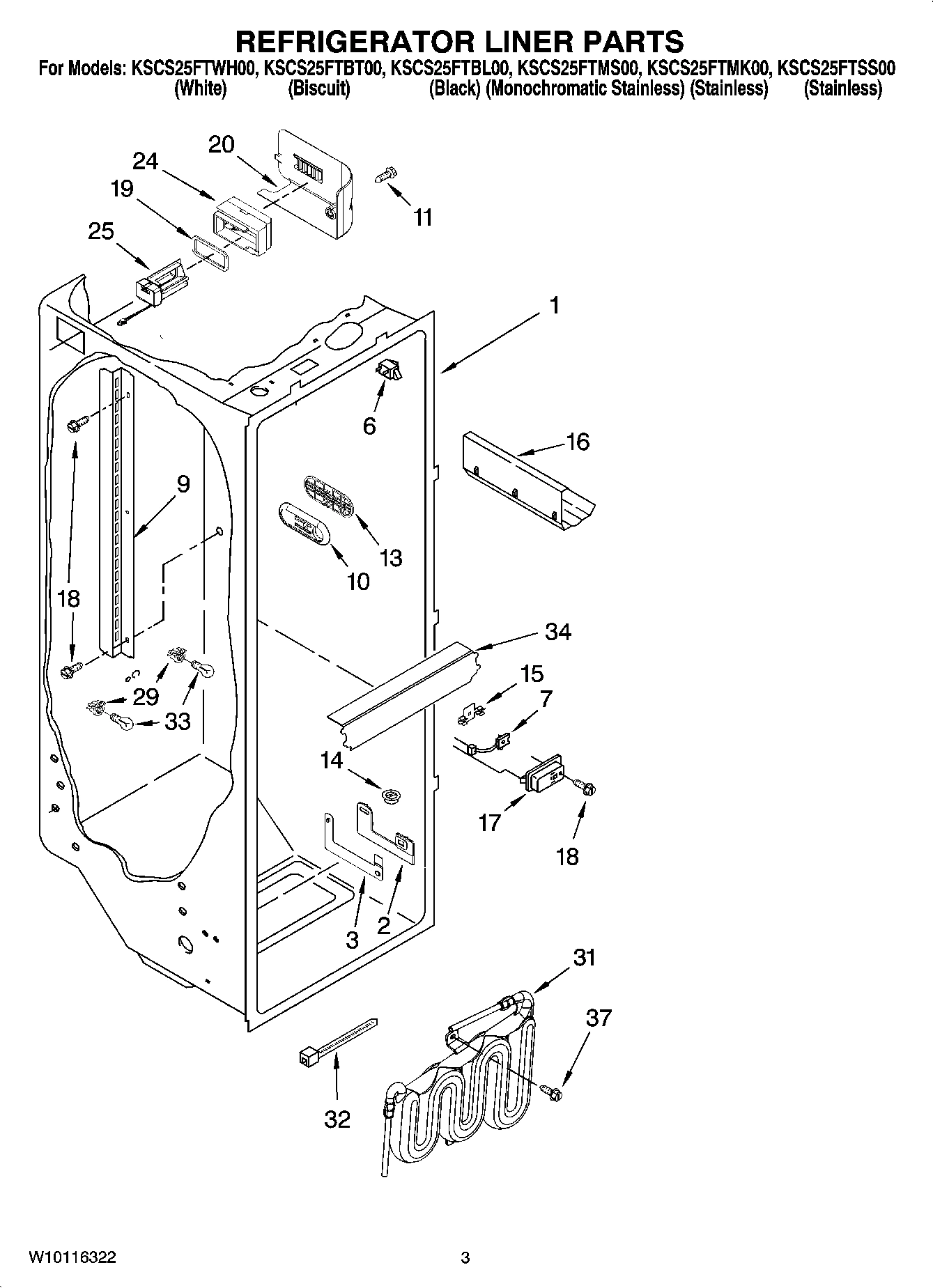 02 - REFRIGERATOR LINER PARTS