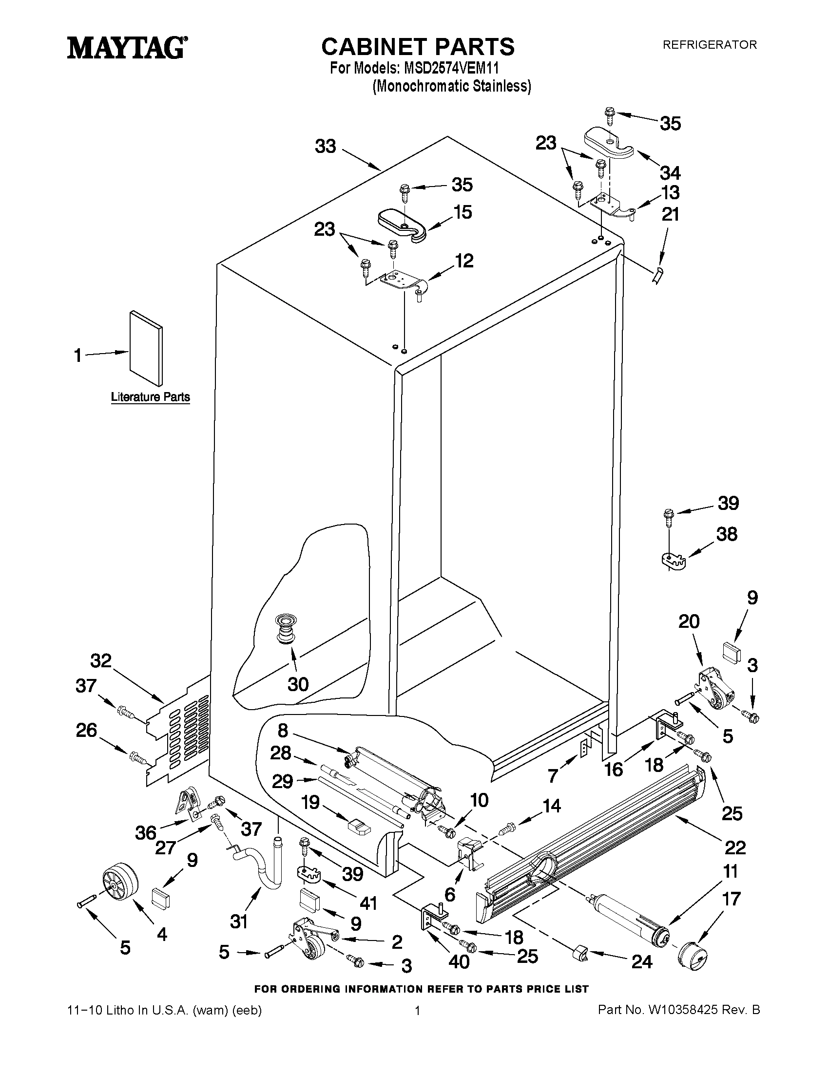 01 - CABINET PARTS
