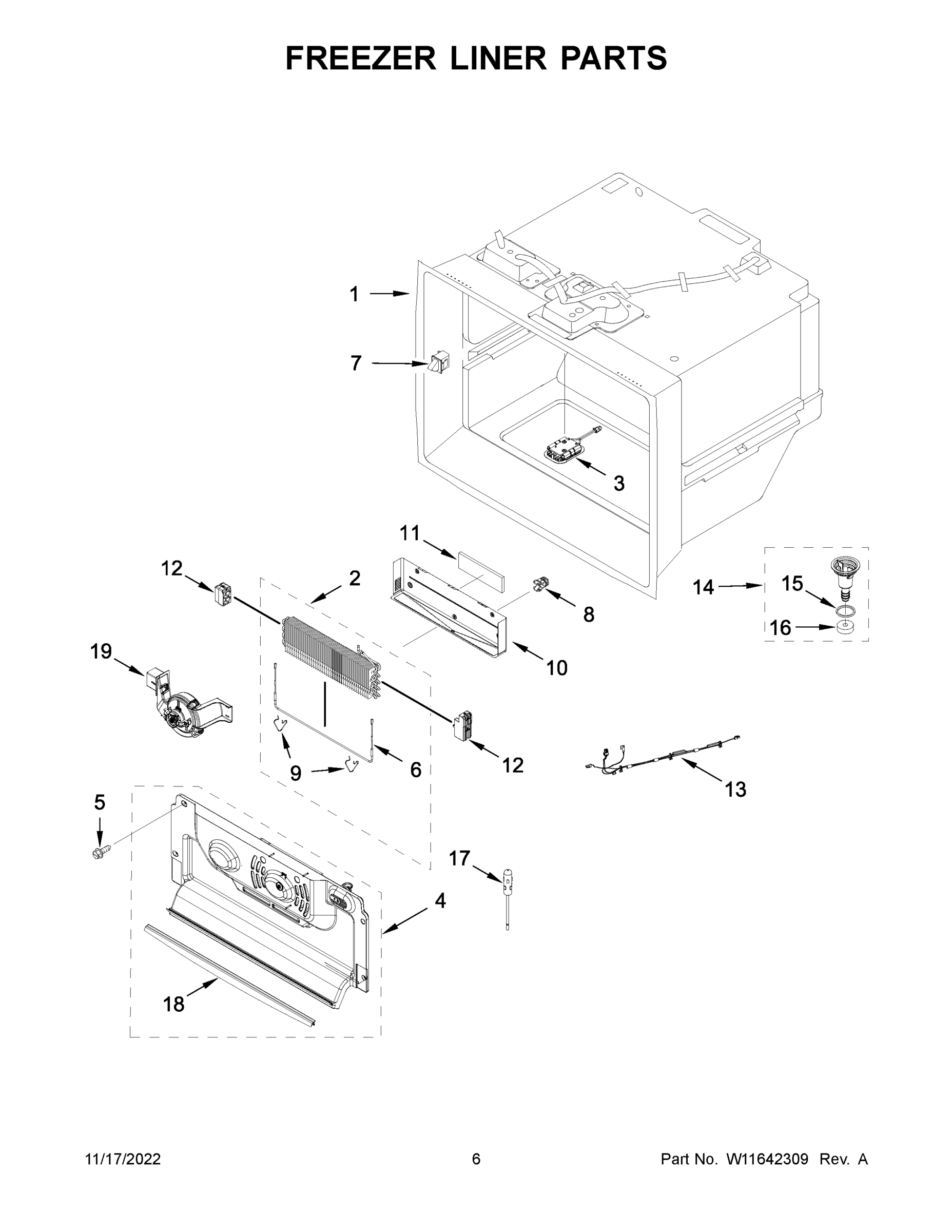 04 - FREEZER LINER PARTS