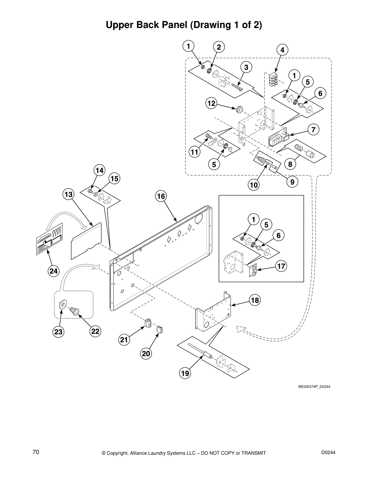Upper Back Panel (Drawing 1 of 2)