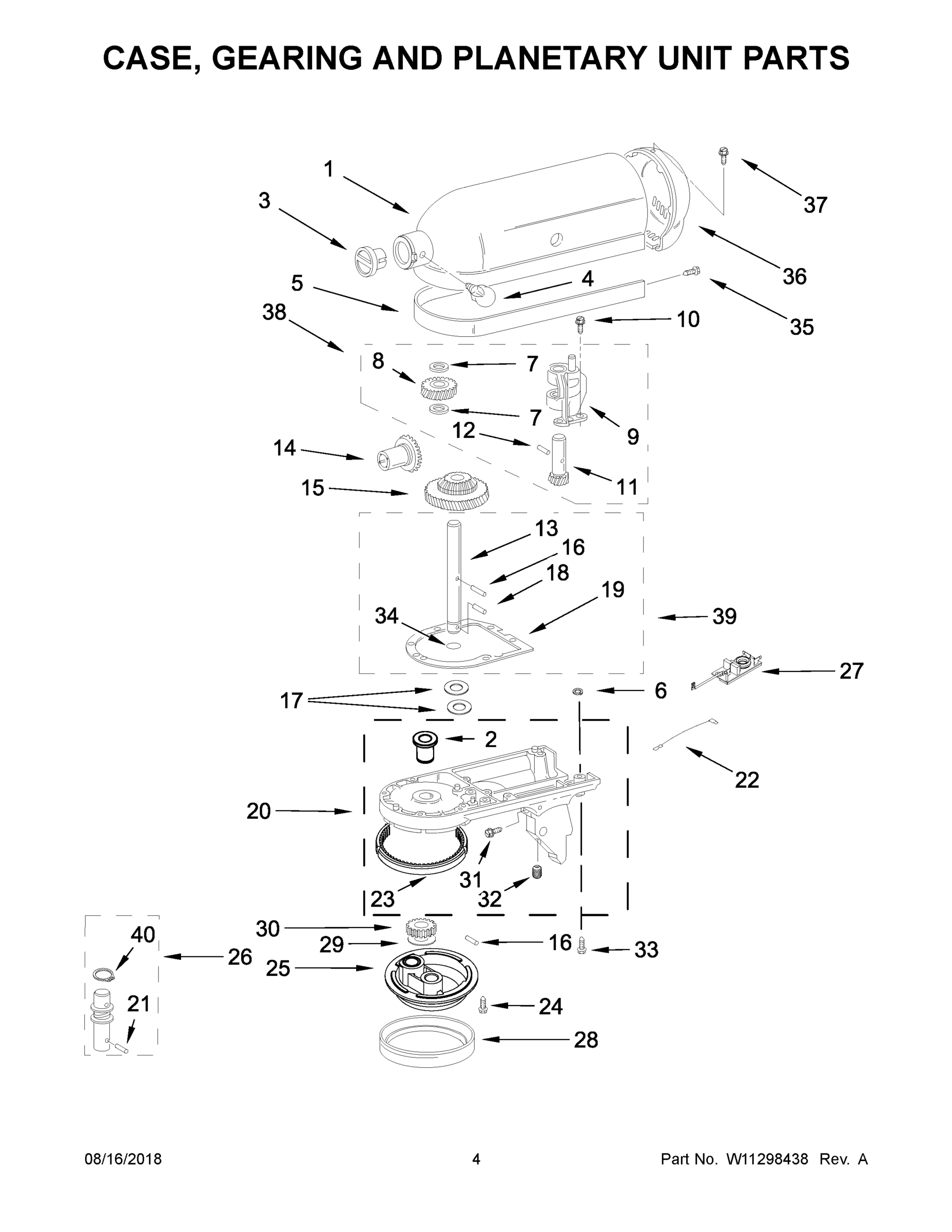 03 - CASE, GEARING AND PLANETARY UNIT PARTS