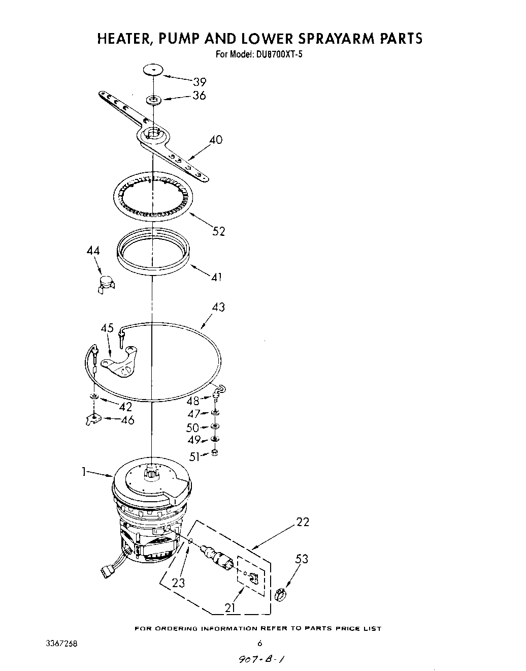 04 - HEATER, PUMP AND LOWER SPRAY ARM