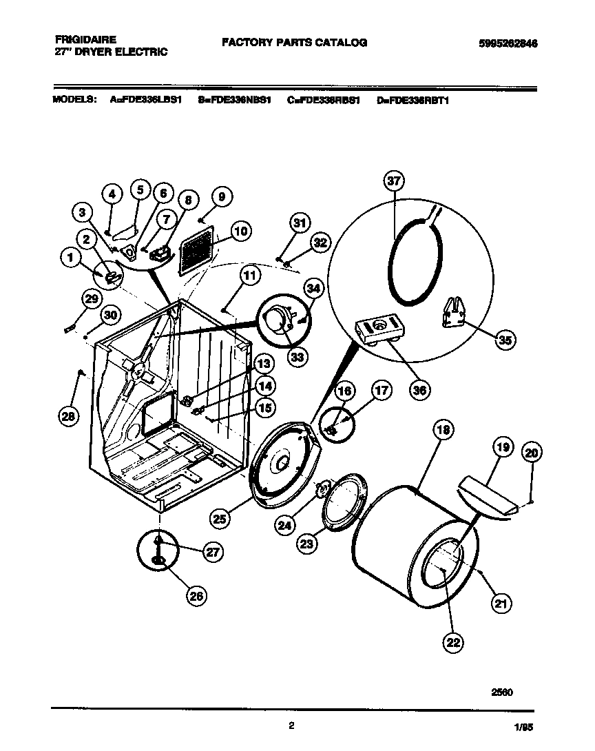 02 - CABINET, DRUM, HEATER ASMY.