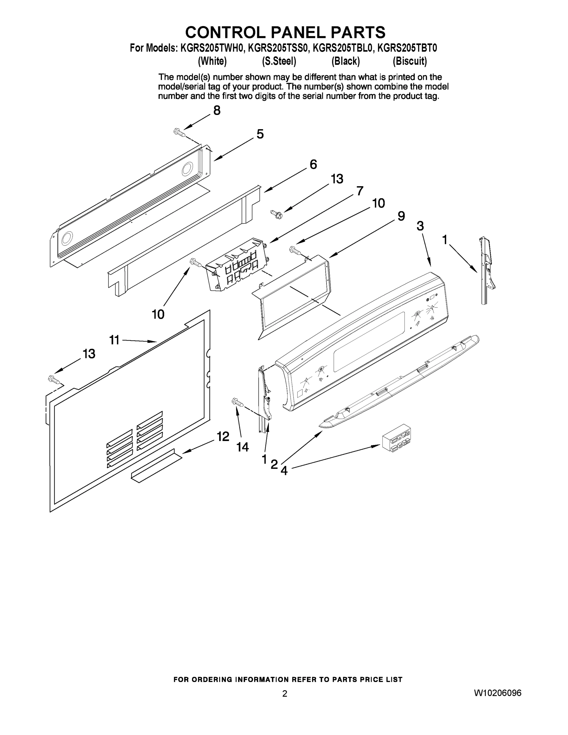 02 - CONTROL PANEL PARTS