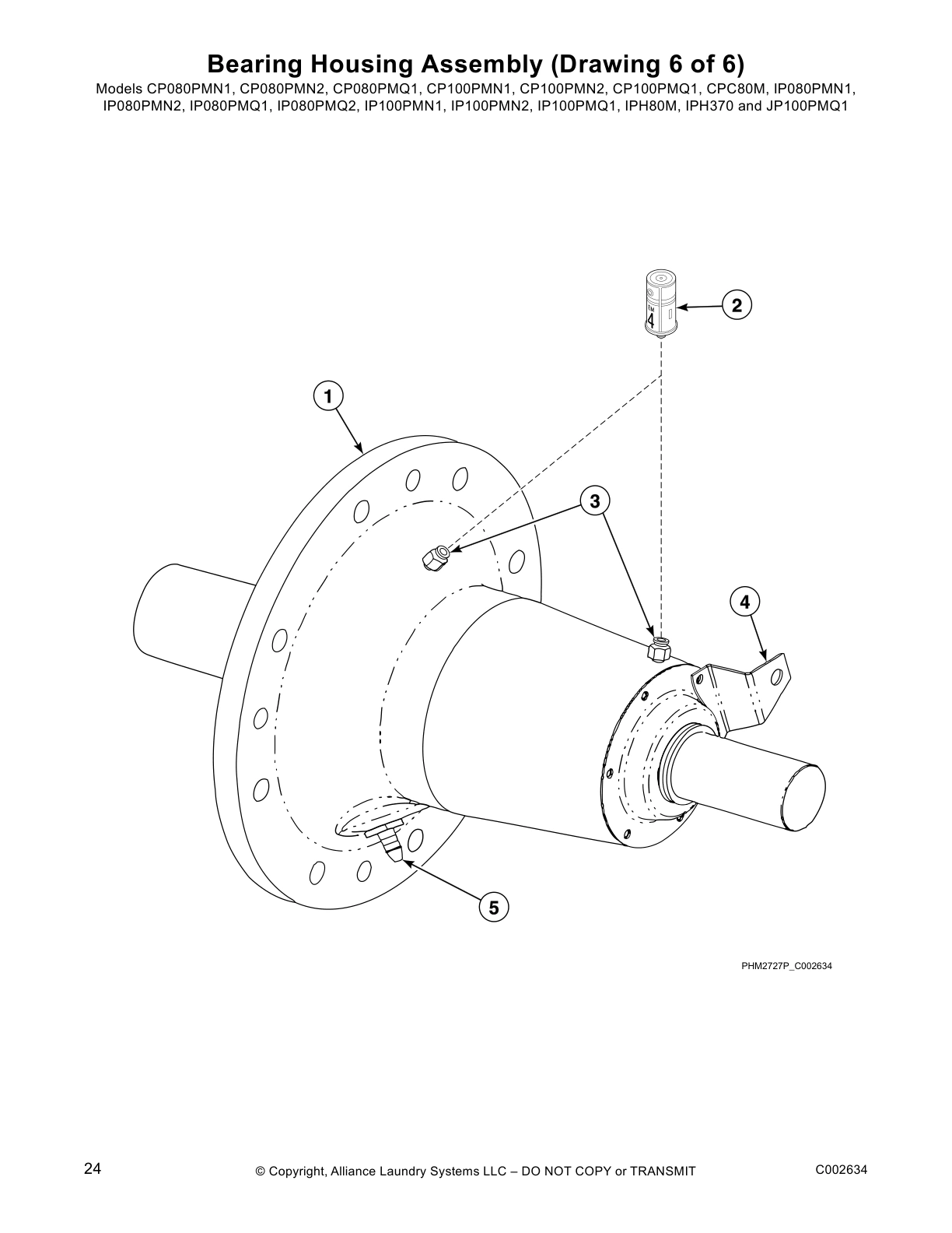 Bearing Housing Assembly (Drawing 6 of 6)