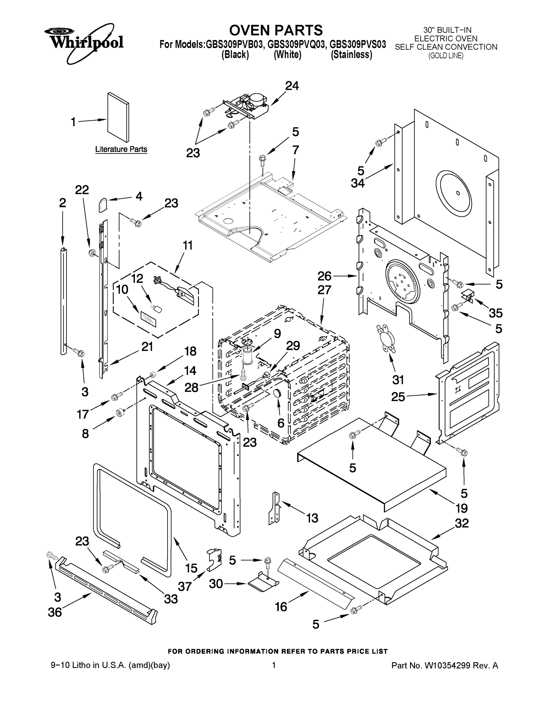 01 - OVEN PARTS