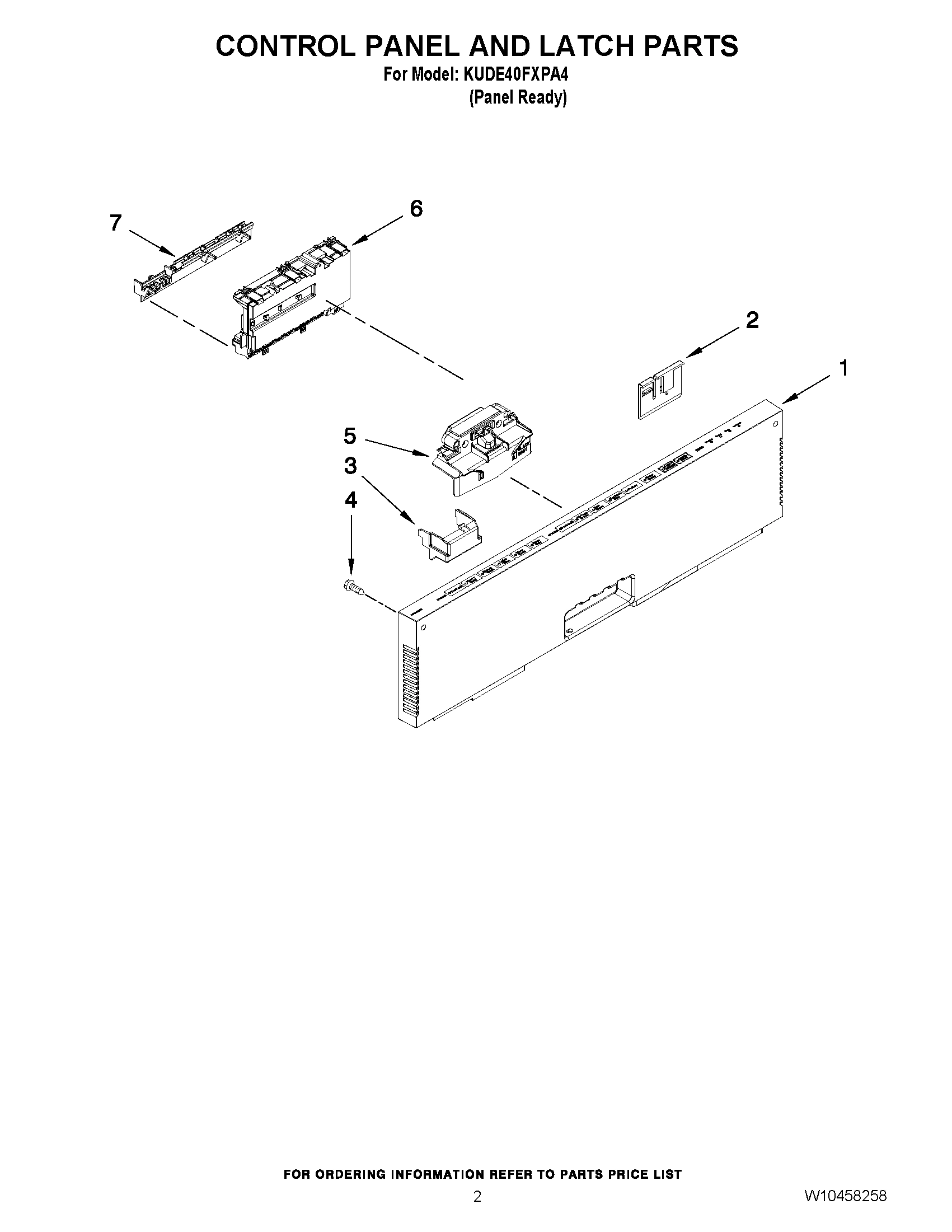 02 - CONTROL PANEL AND LATCH PARTS