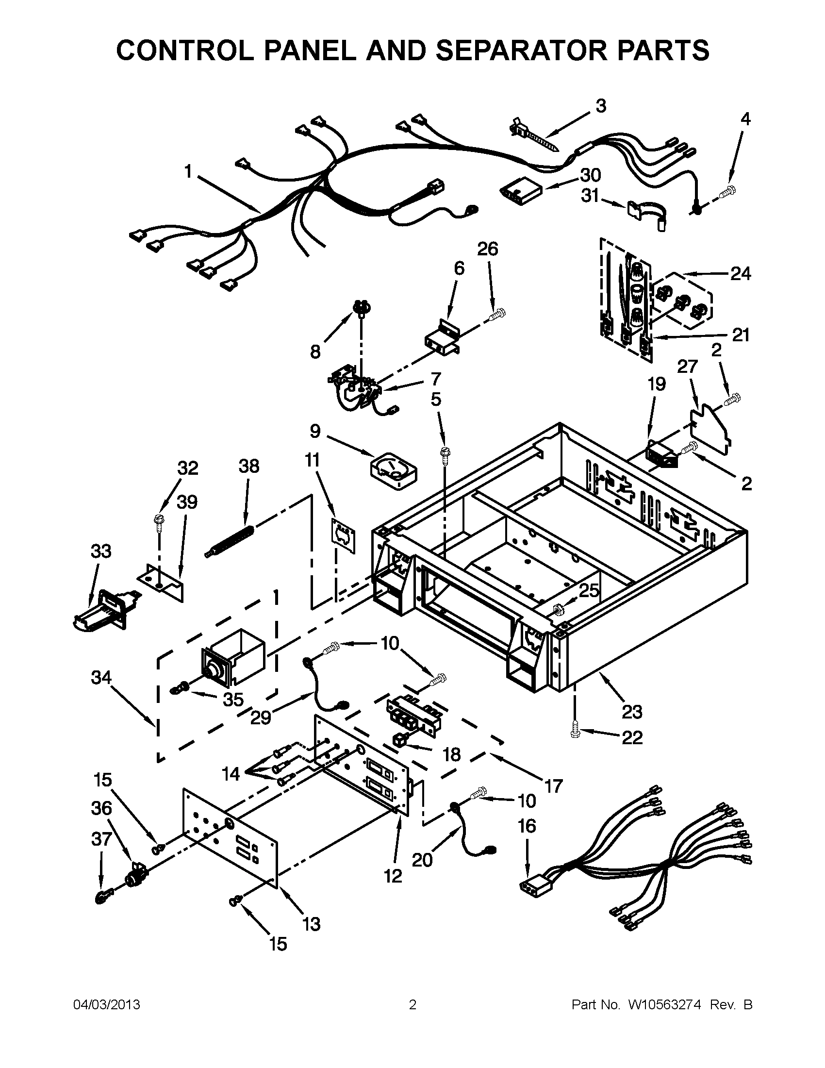 01 - CONTROL PANEL AND SEPARATOR PARTS
