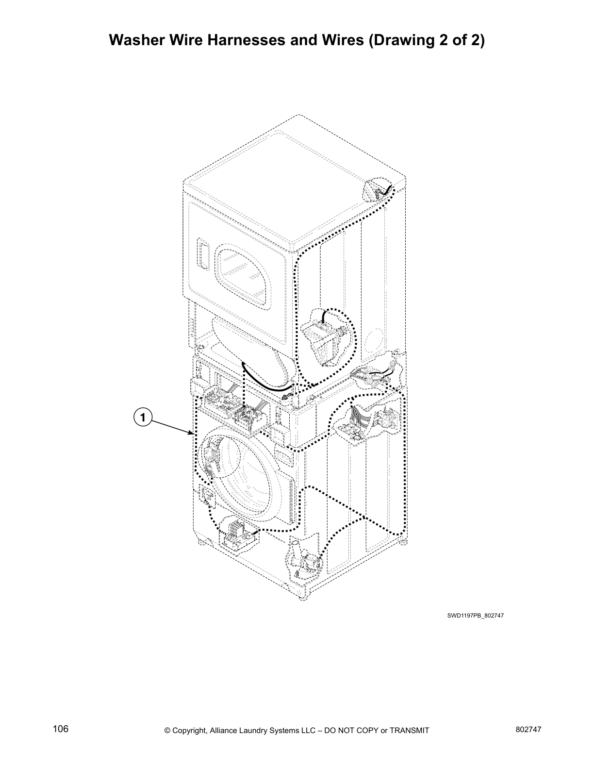 Washer Wire Harnesses and Wires (Drawing 2 of 2)