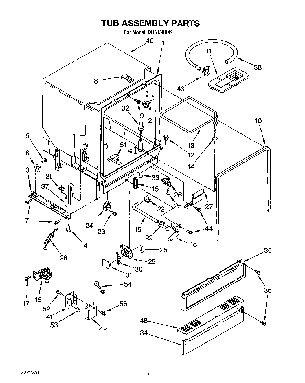 04 - TUB ASSEMBLY, LIT/OPTIONAL