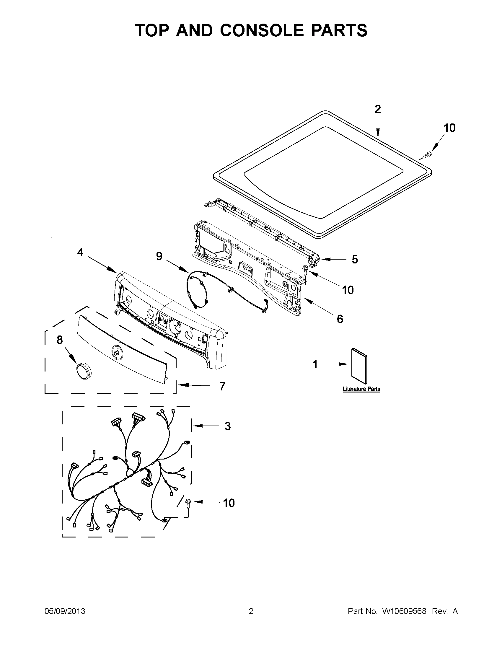 01 - TOP AND CONSOLE PARTS