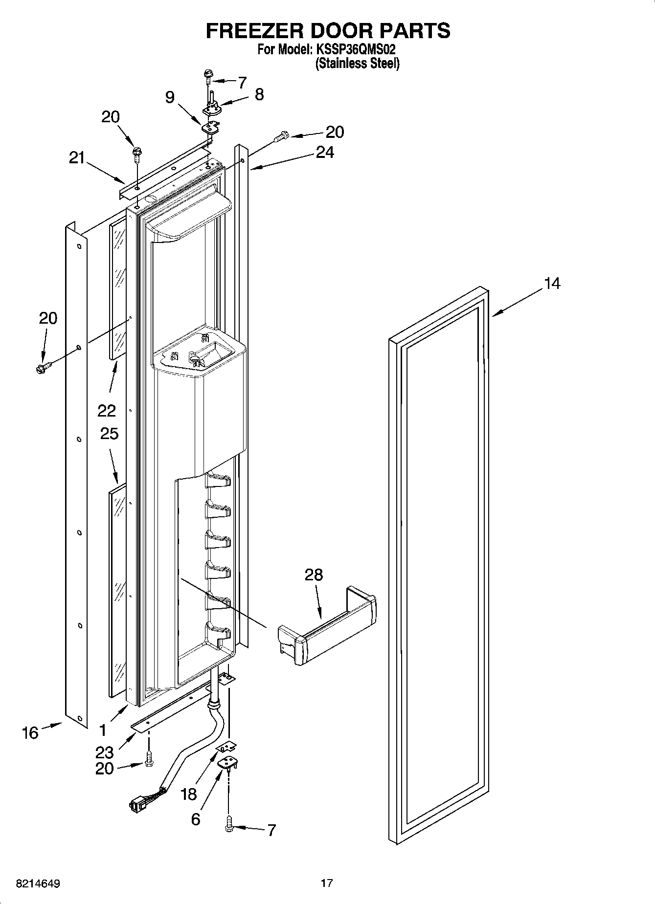 11 - FREEZER DOOR PARTS