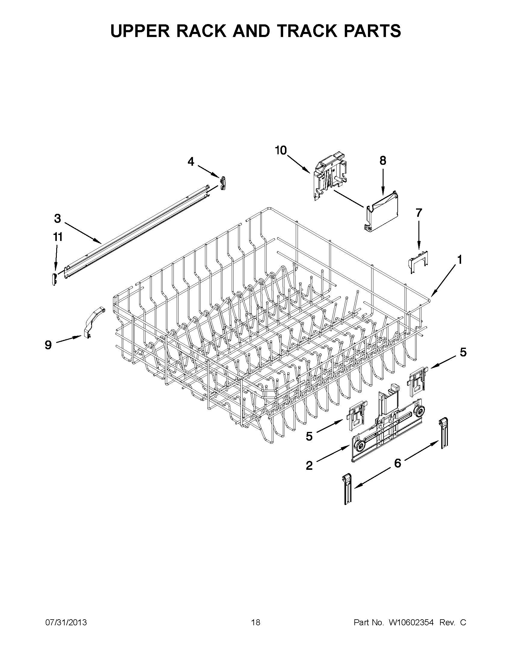 09 - UPPER RACK AND TRACK PARTS