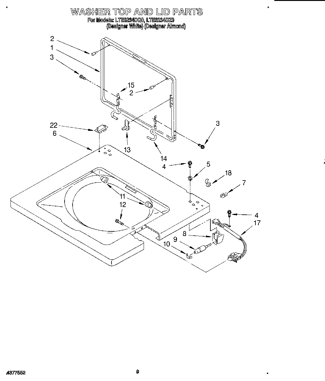 06 - WASHER TOP AND LID