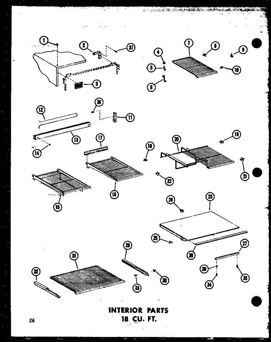 05 - INTERIOR PARTS 18 CU. FT.