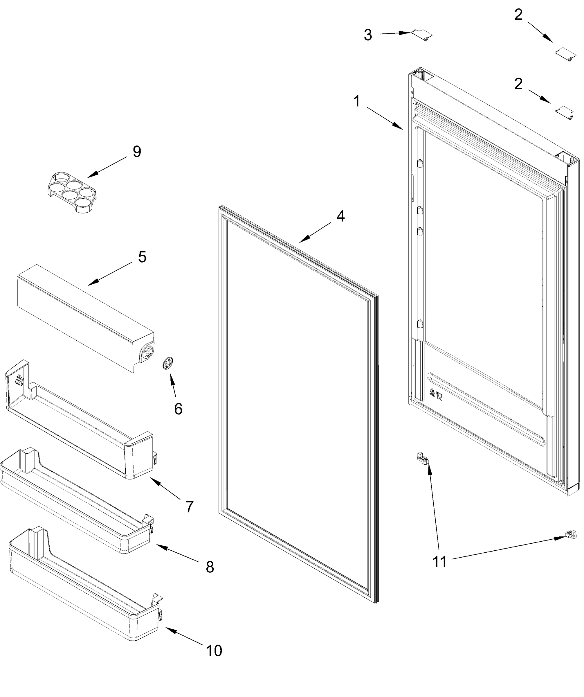 REFRIGERATOR DOOR PARTS