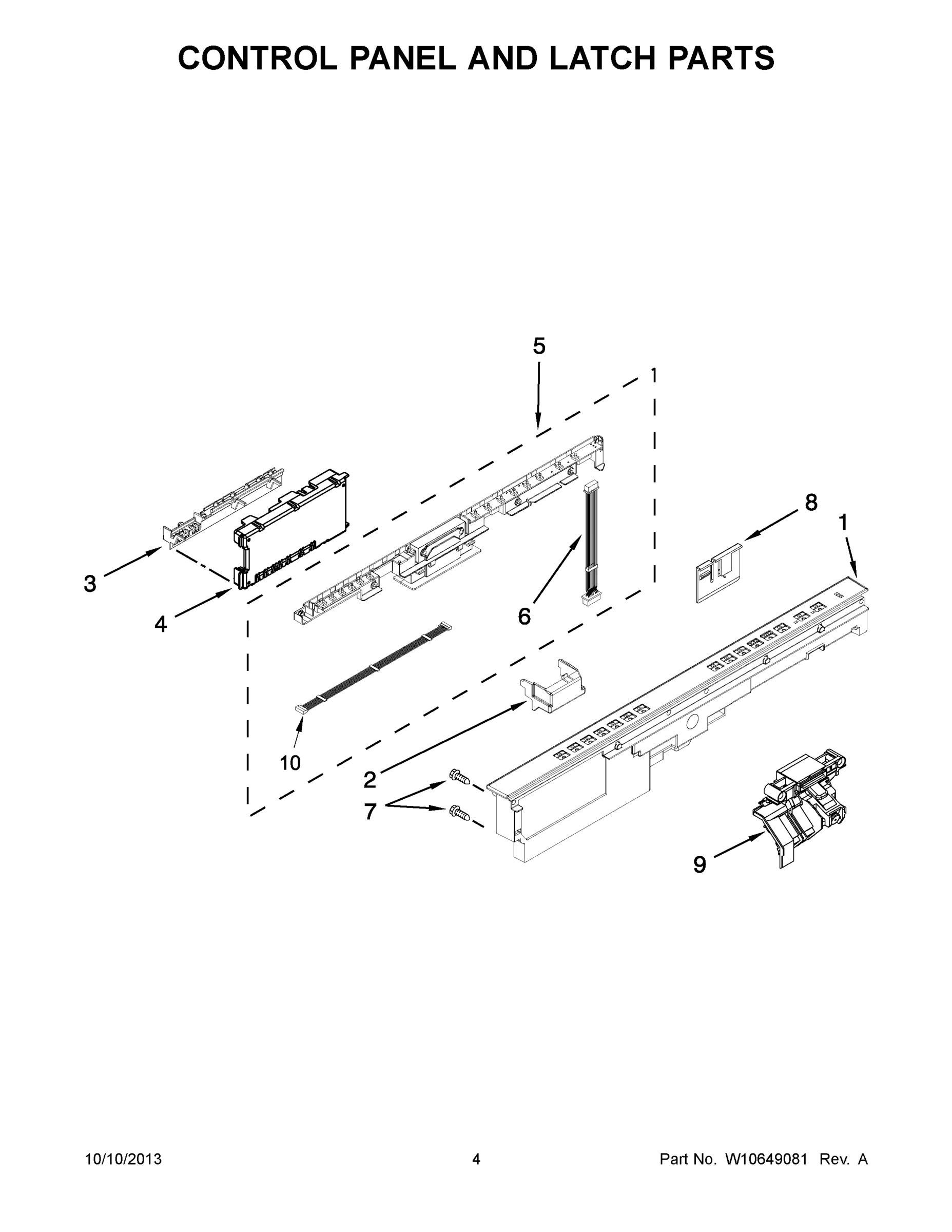 03 - CONTROL PANEL AND LATCH PARTS