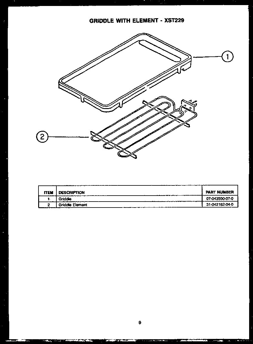 04 - GRIDDLE WITH ELEMENT - XST229