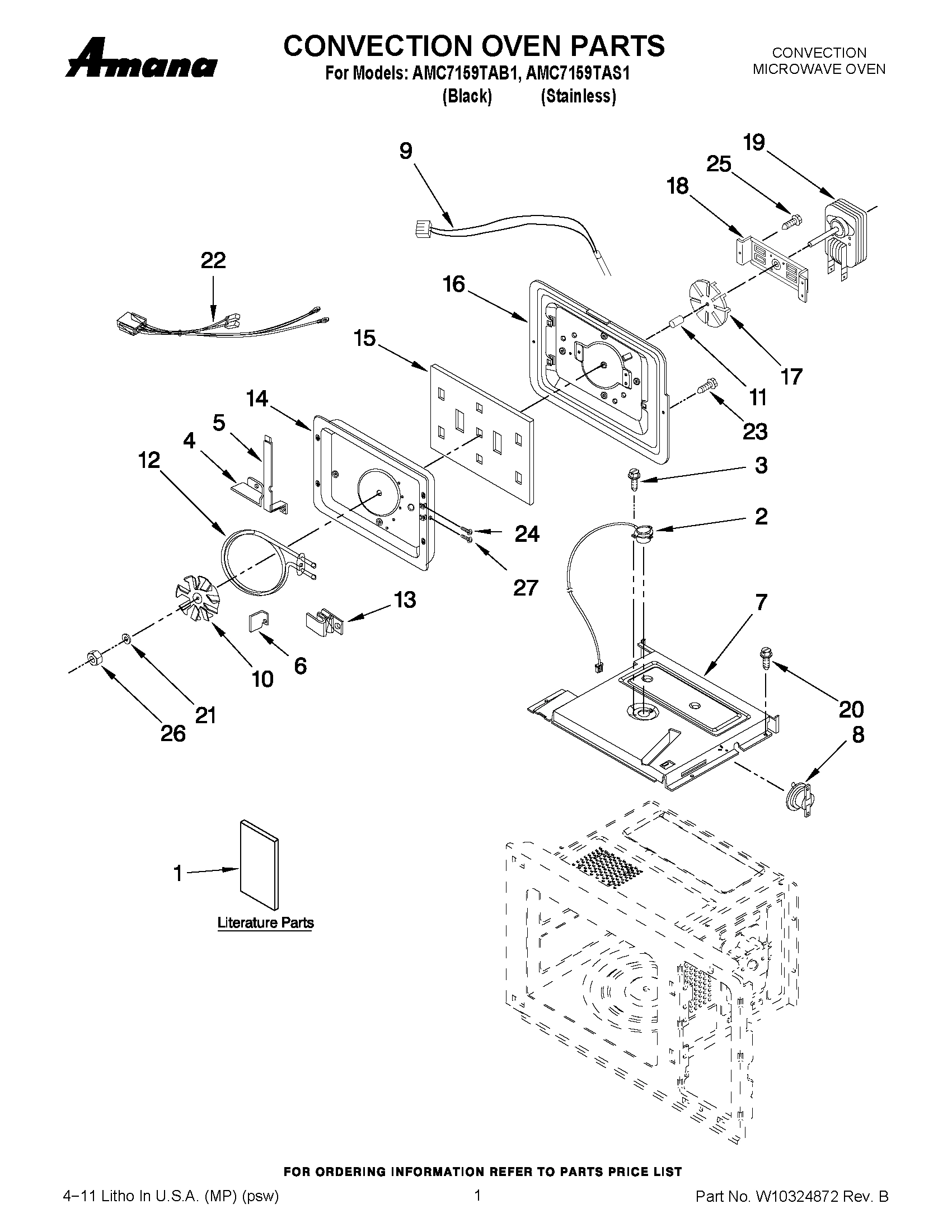 01 - CONVECTION OVEN PARTS
