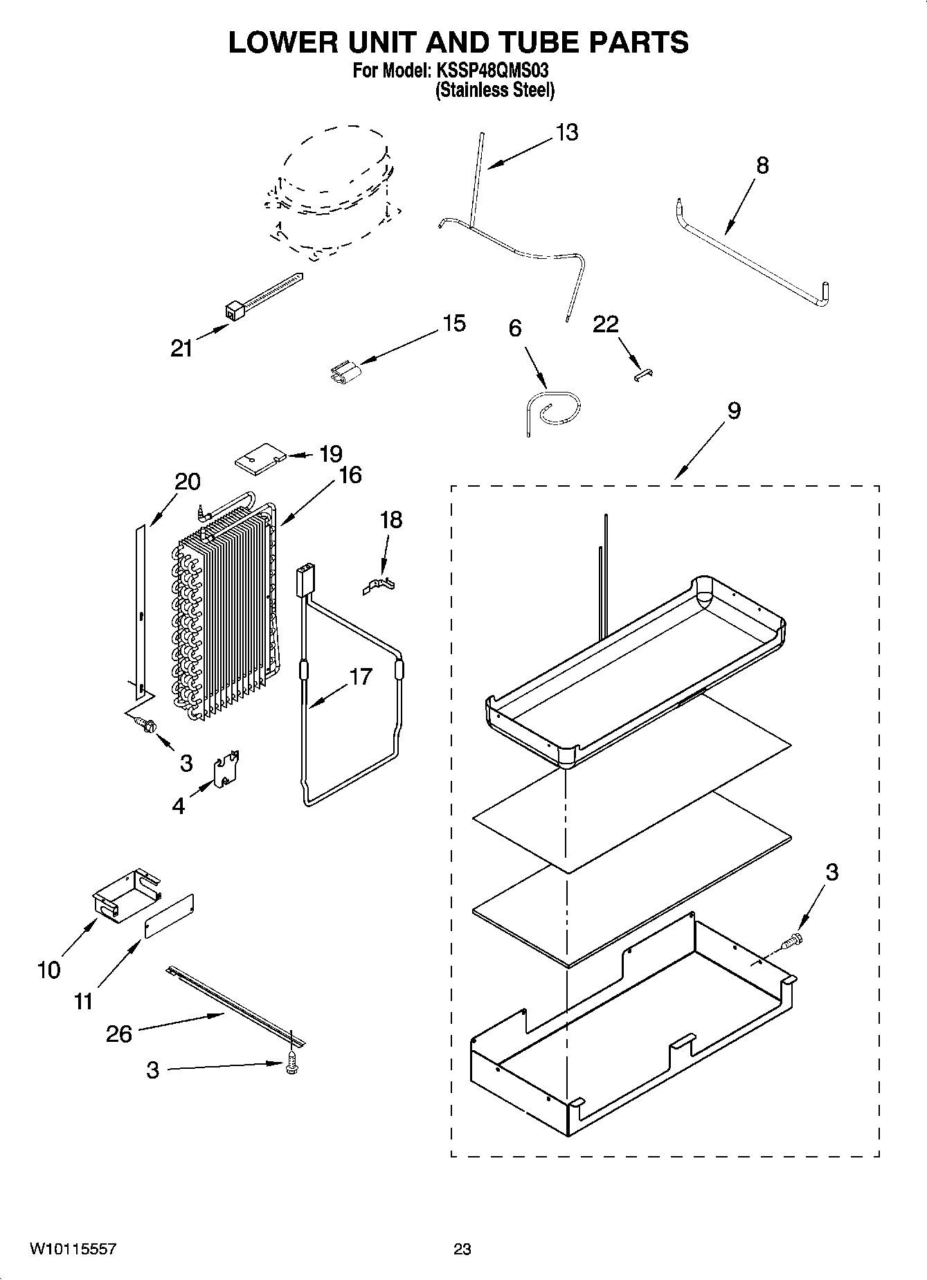 14 - LOWER UNIT AND TUBE PARTS