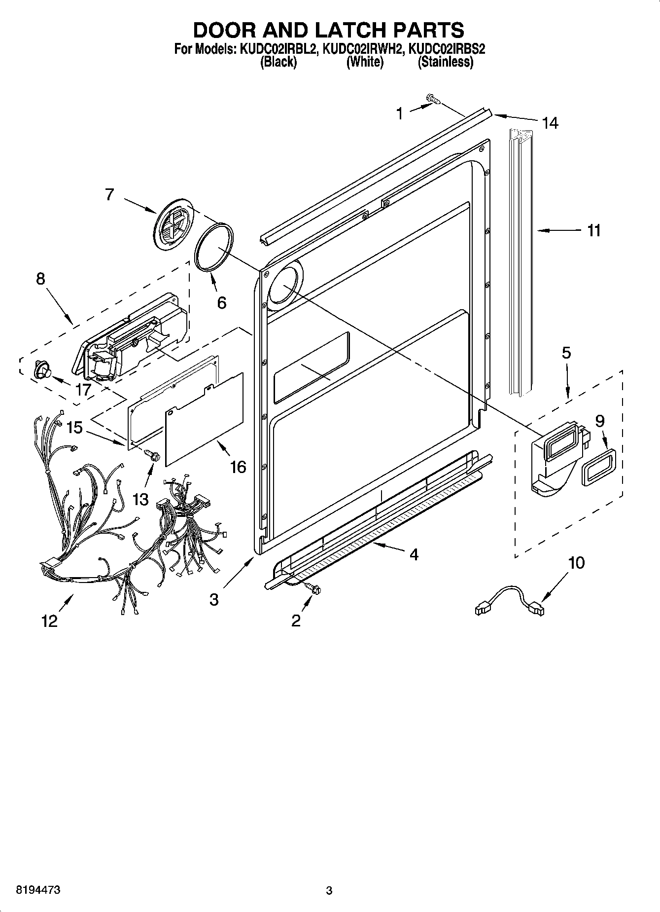 03 - DOOR AND LATCH PARTS