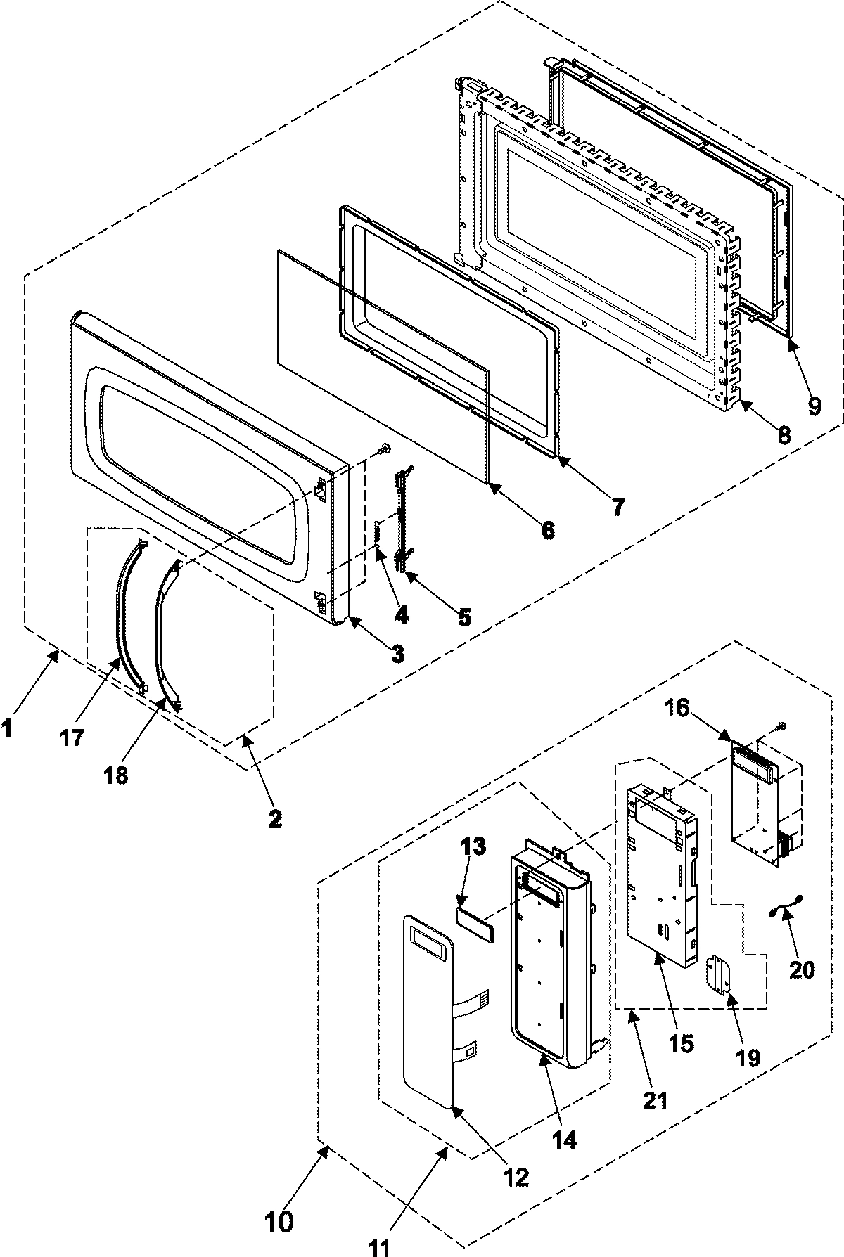 02 - CONTROL PANEL/DOOR ASSEMBLY