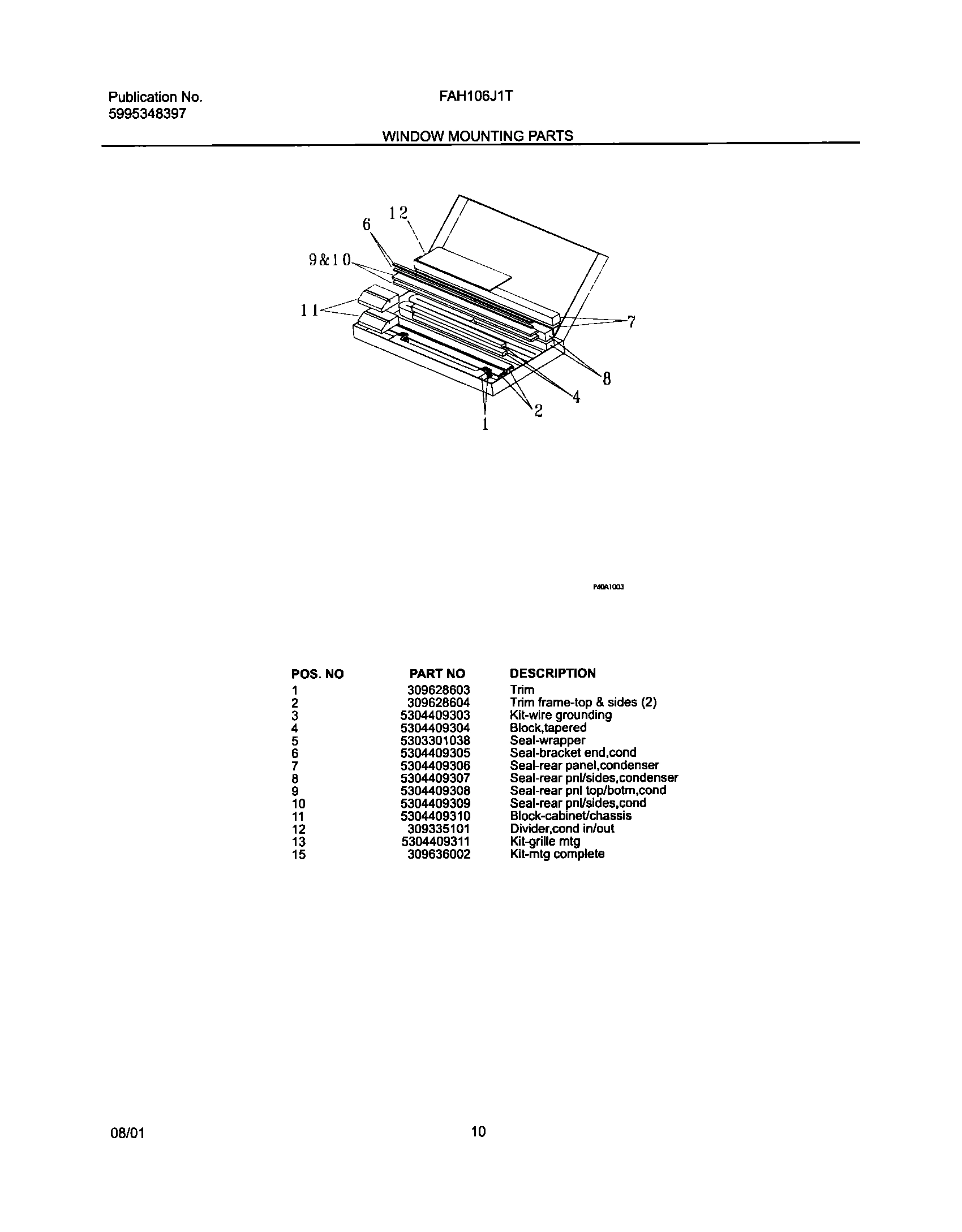 11 - WINDOW MOUNTING PARTS