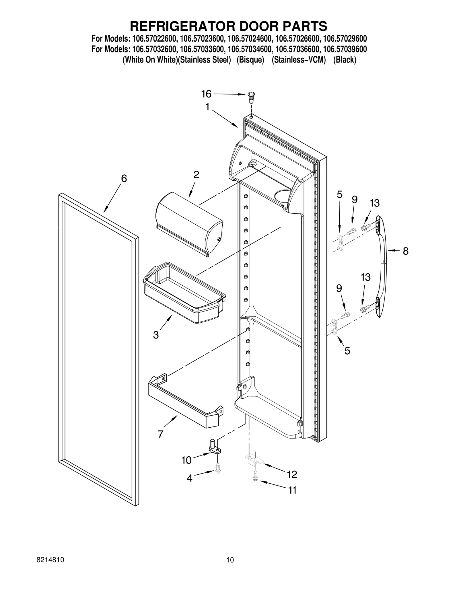 REFRIGERATOR DOOR PARTS