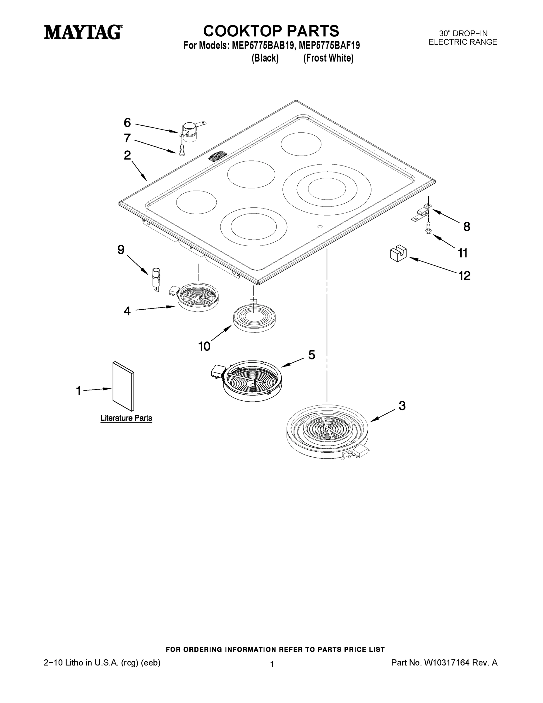 01 - COOKTOP PARTS