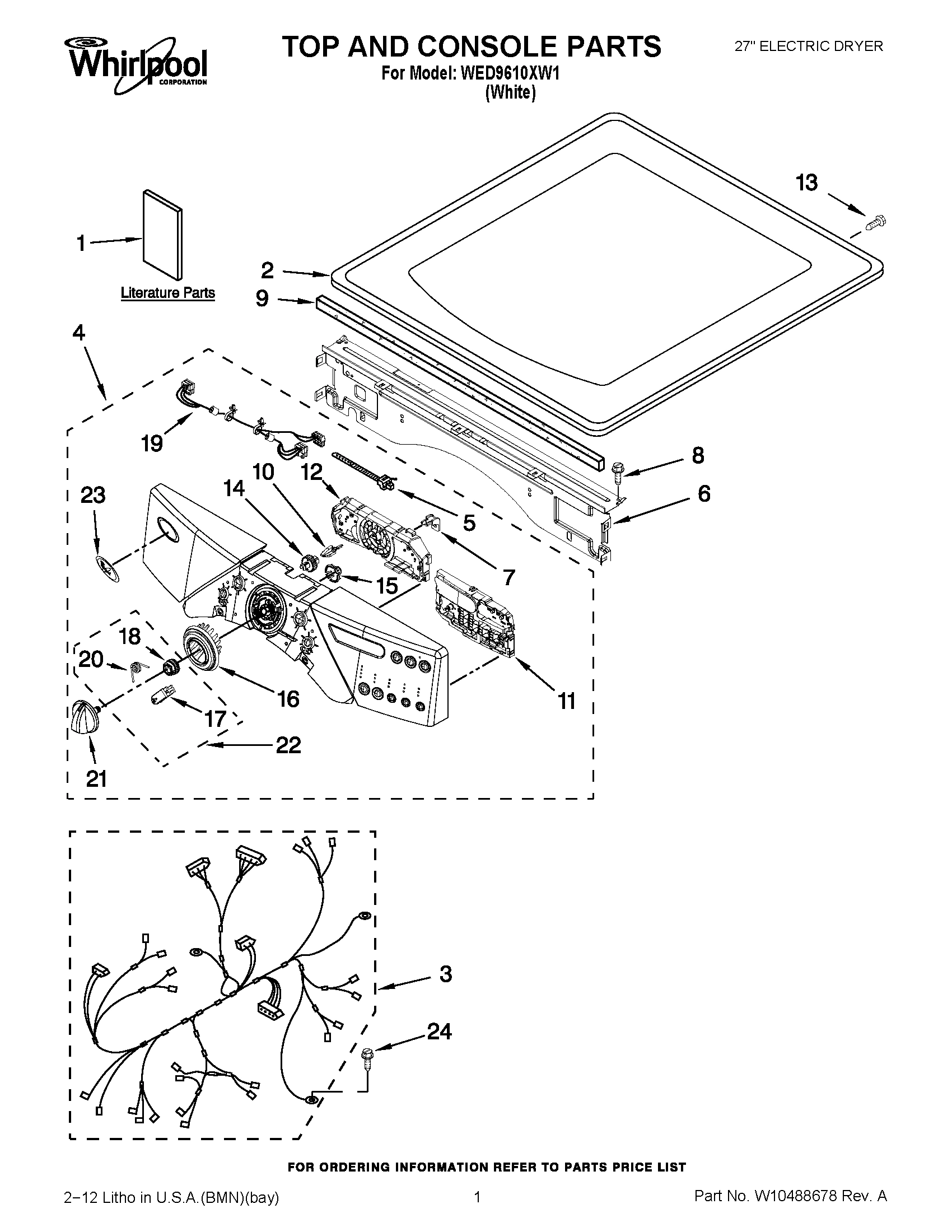 01 - TOP AND CONSOLE PARTS