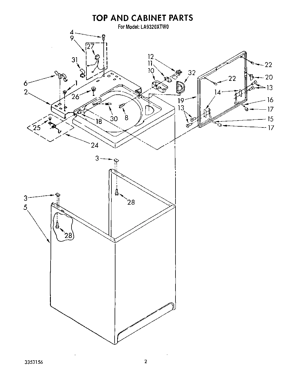 02 - TOP AND CABINET, LIT/OPTIONAL
