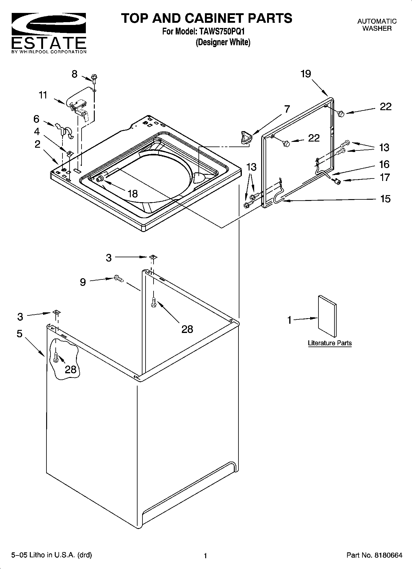 01 - TOP AND CABINET PARTS