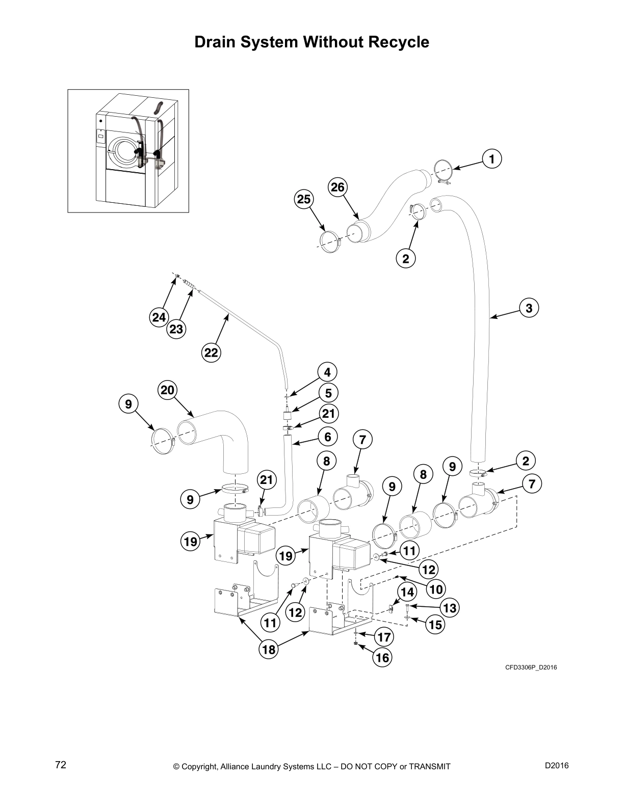 Drain System Without Recycle