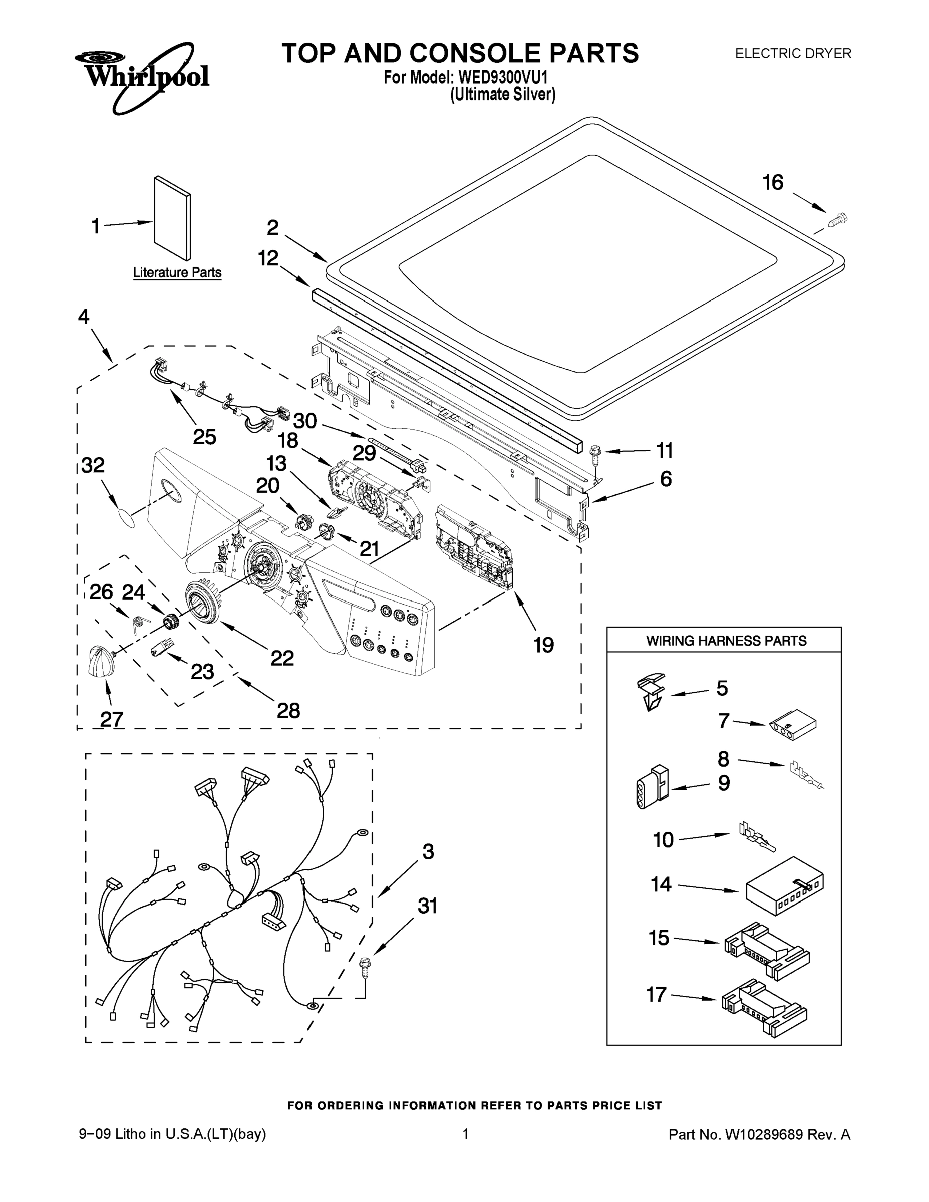 01 - TOP AND CONSOLE PARTS
