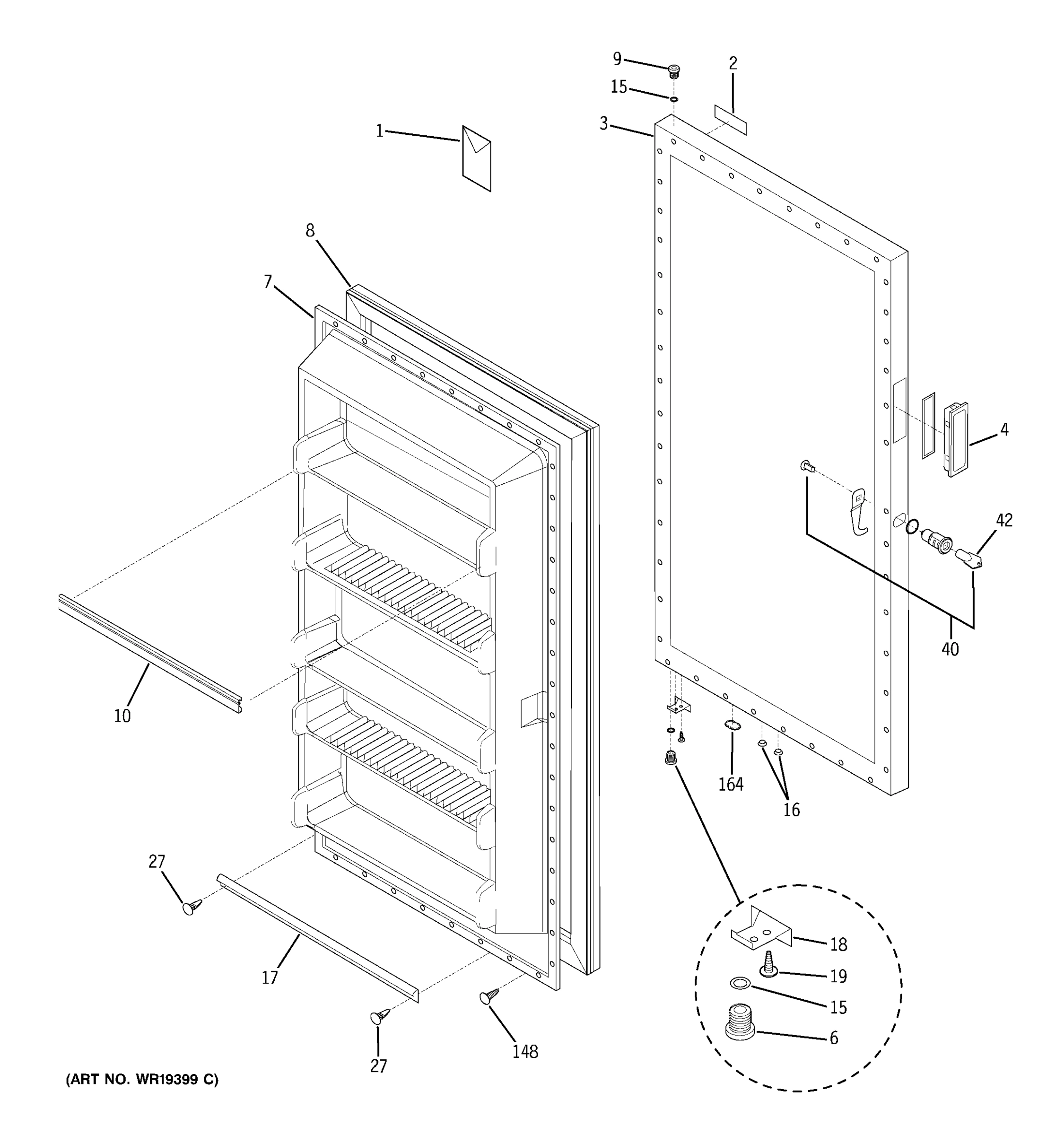 FREEZER DOOR