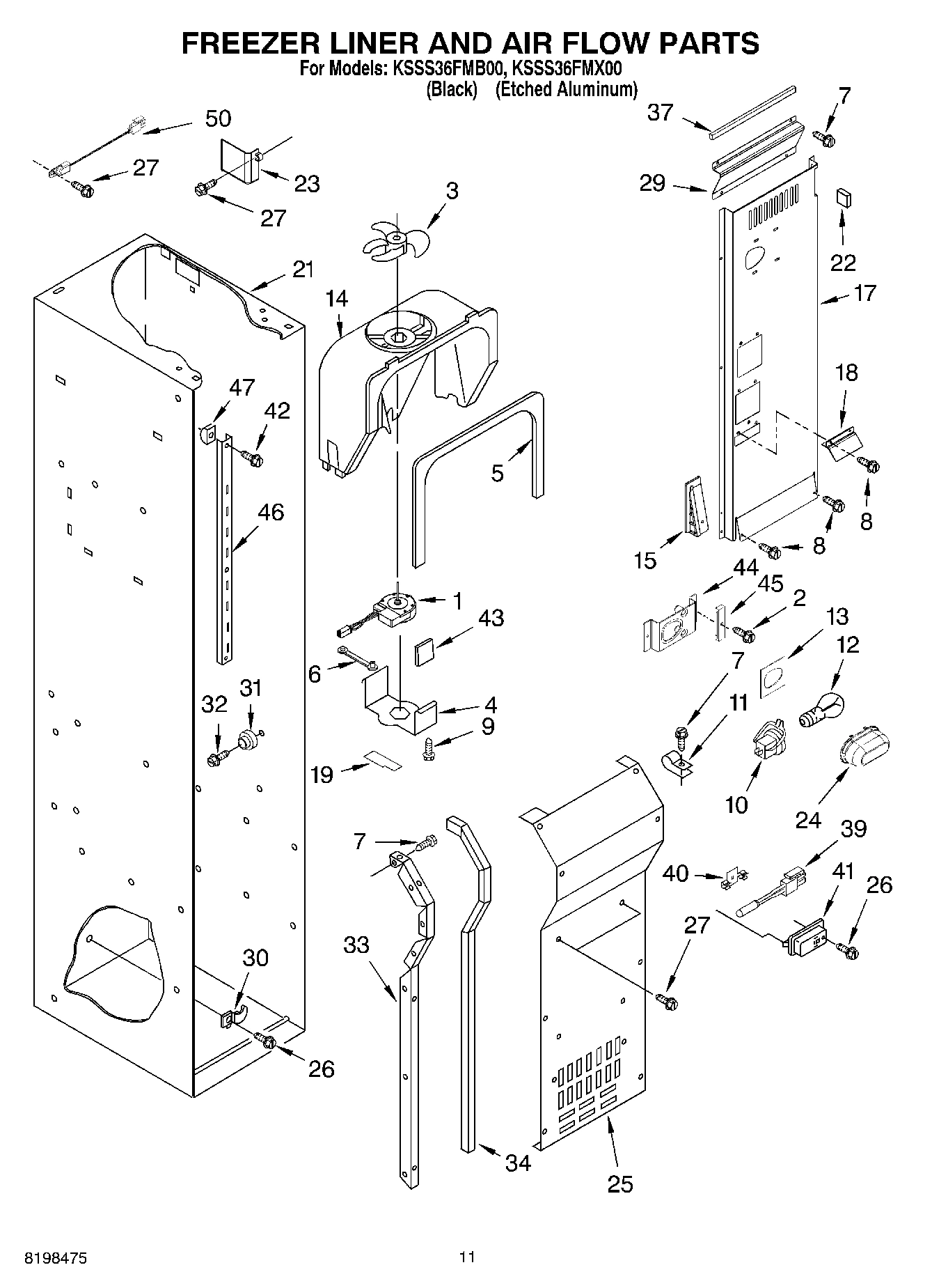 08 - FREEZER LINER AND AIR FLOW PARTS