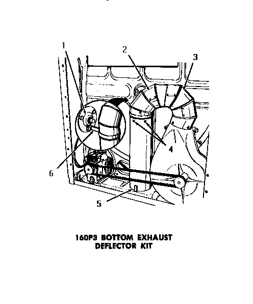 03 - 160P3 BOTTOM EXHAUST DEFLECTOR KIT
