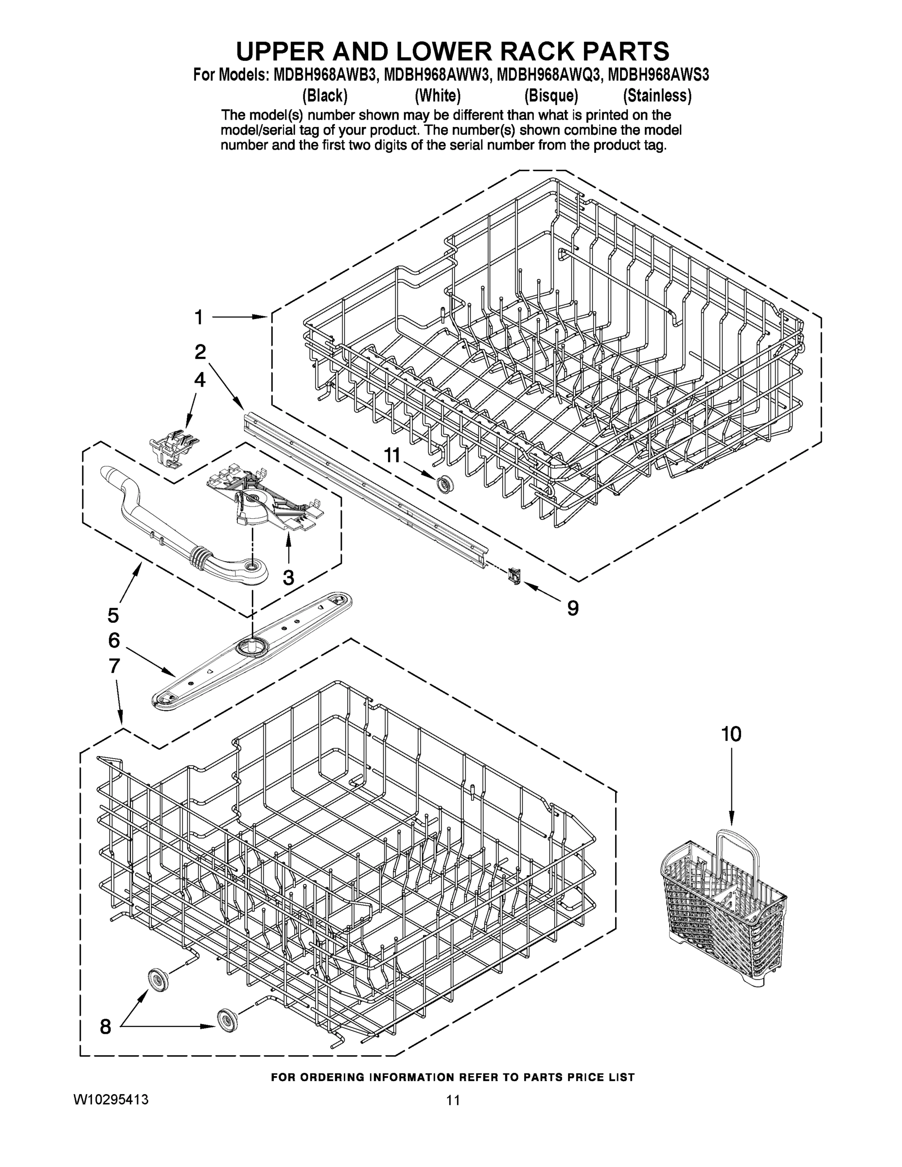 09 - UPPER AND LOWER RACK PARTS