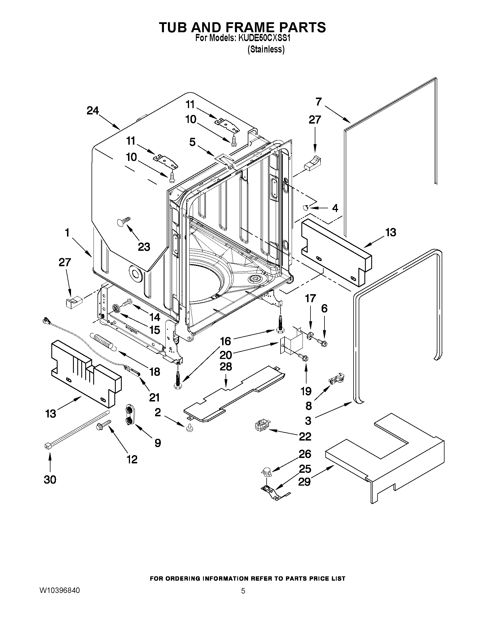 05 - TUB AND FRAME PARTS