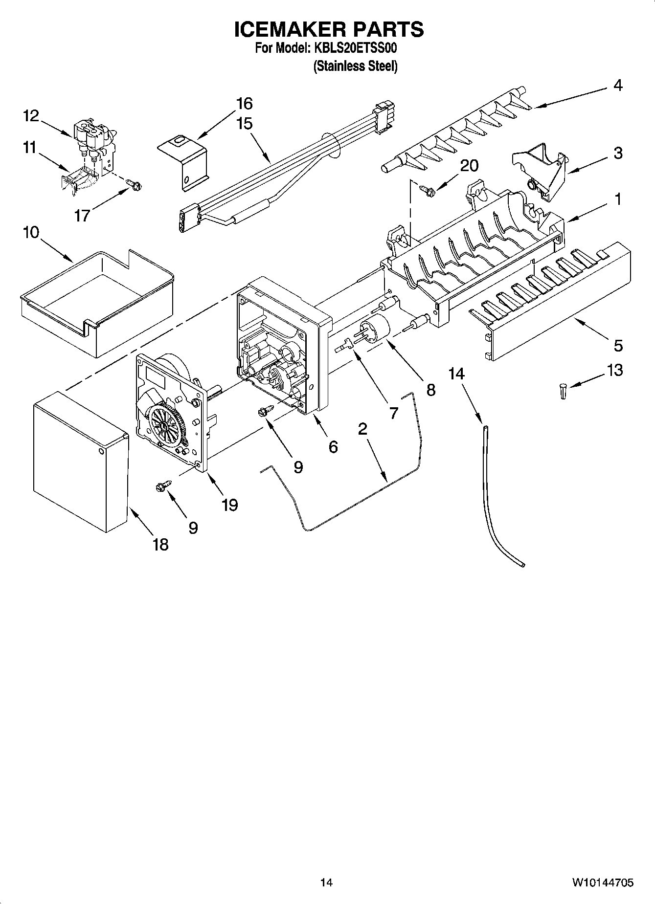 08 - ICEMAKER PARTS, OPTIONAL PARTS (NOT INCLUDED)