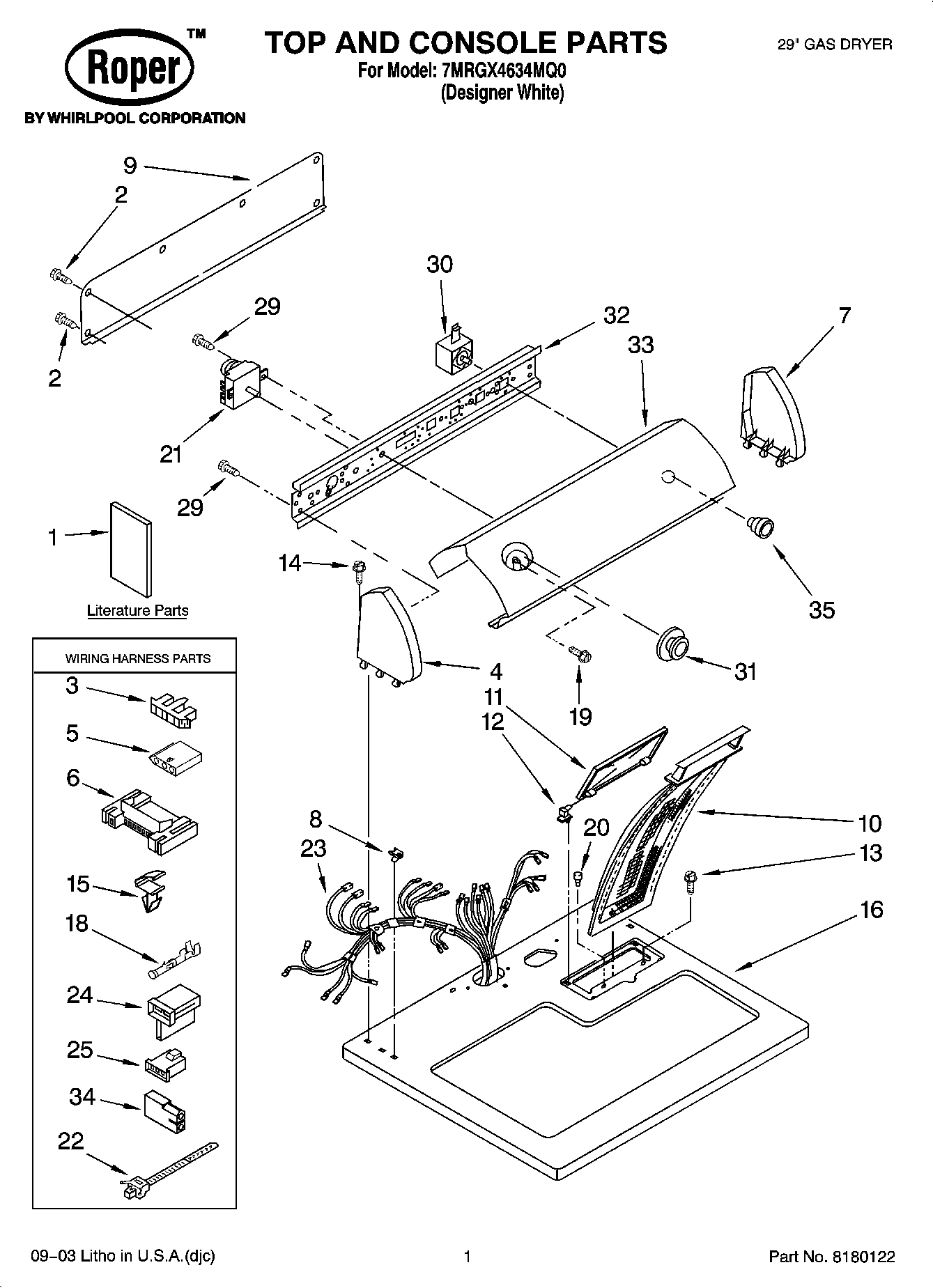 01 - TOP AND CONSOLE PARTS