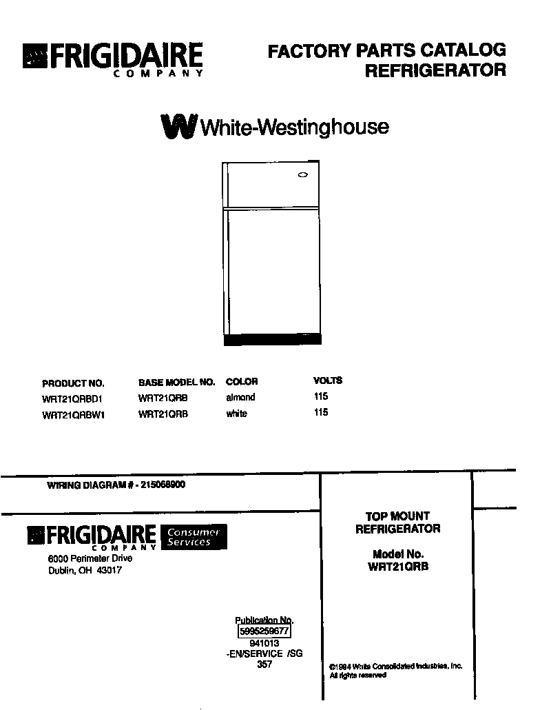 01 - TOP MOUNT REFRIGERATOR