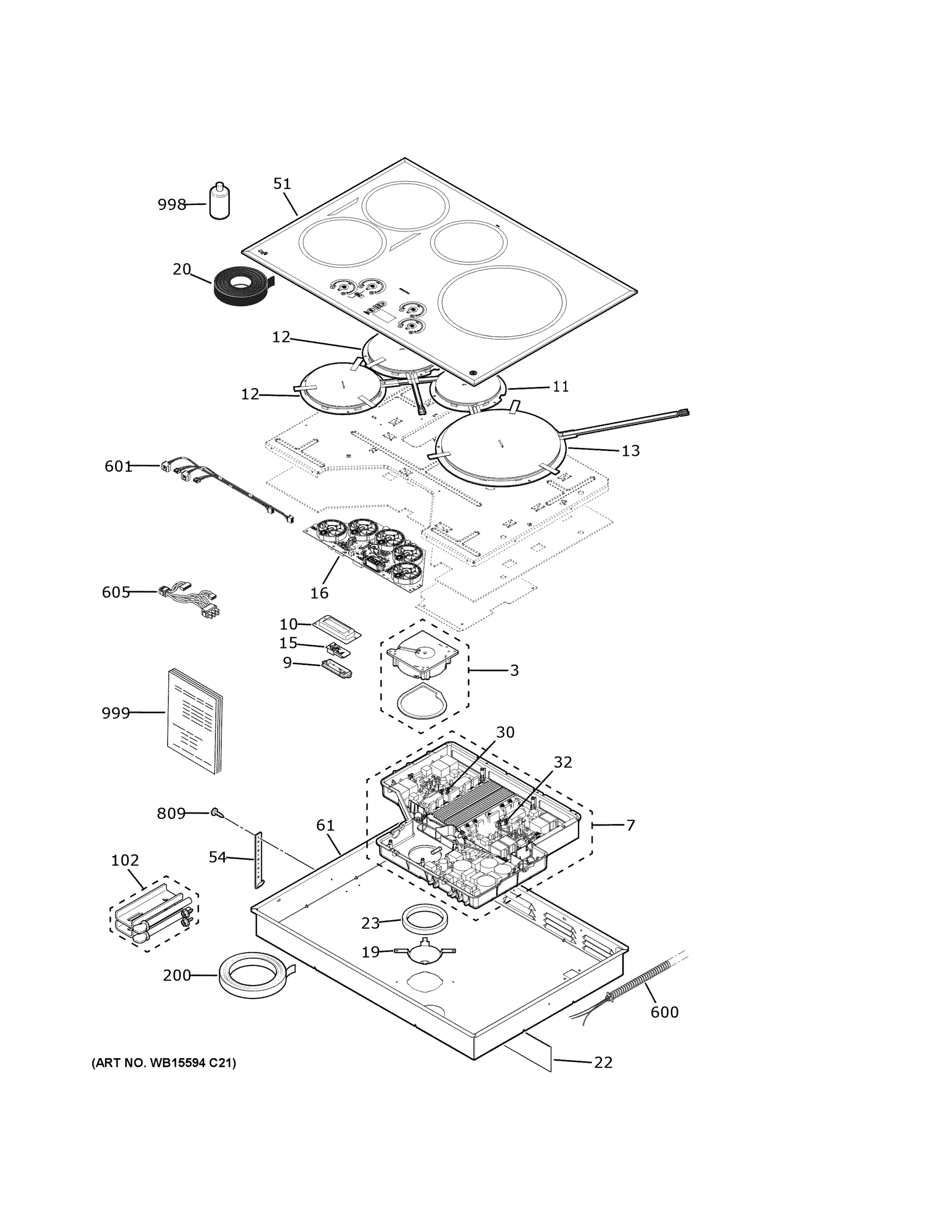 CONTROL PANEL & COOKTOP