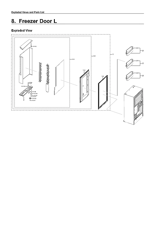 Left Freezer Door Parts