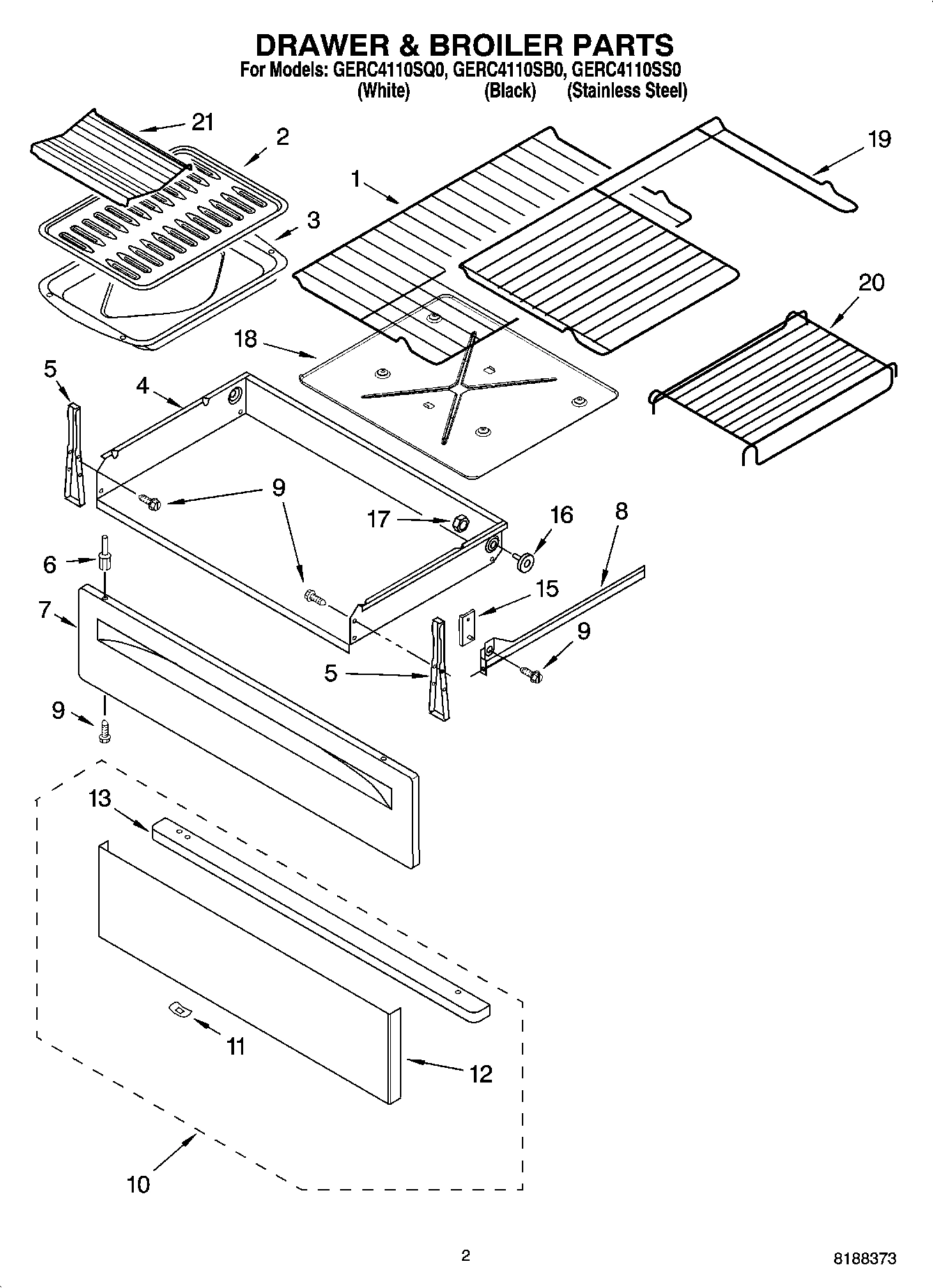 02 - DRAWER & BROILER PARTS