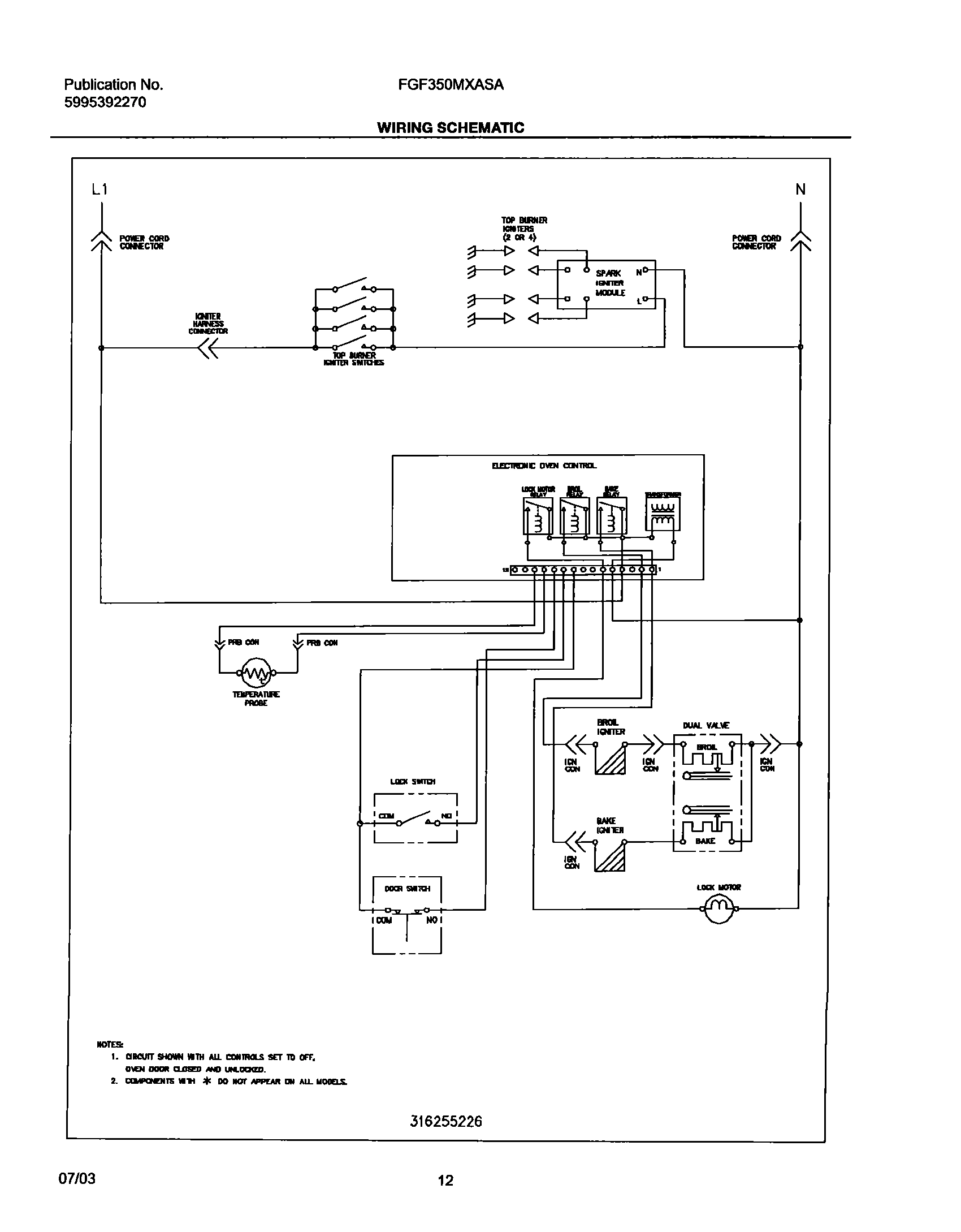 12 - WIRING SCHEMATIC