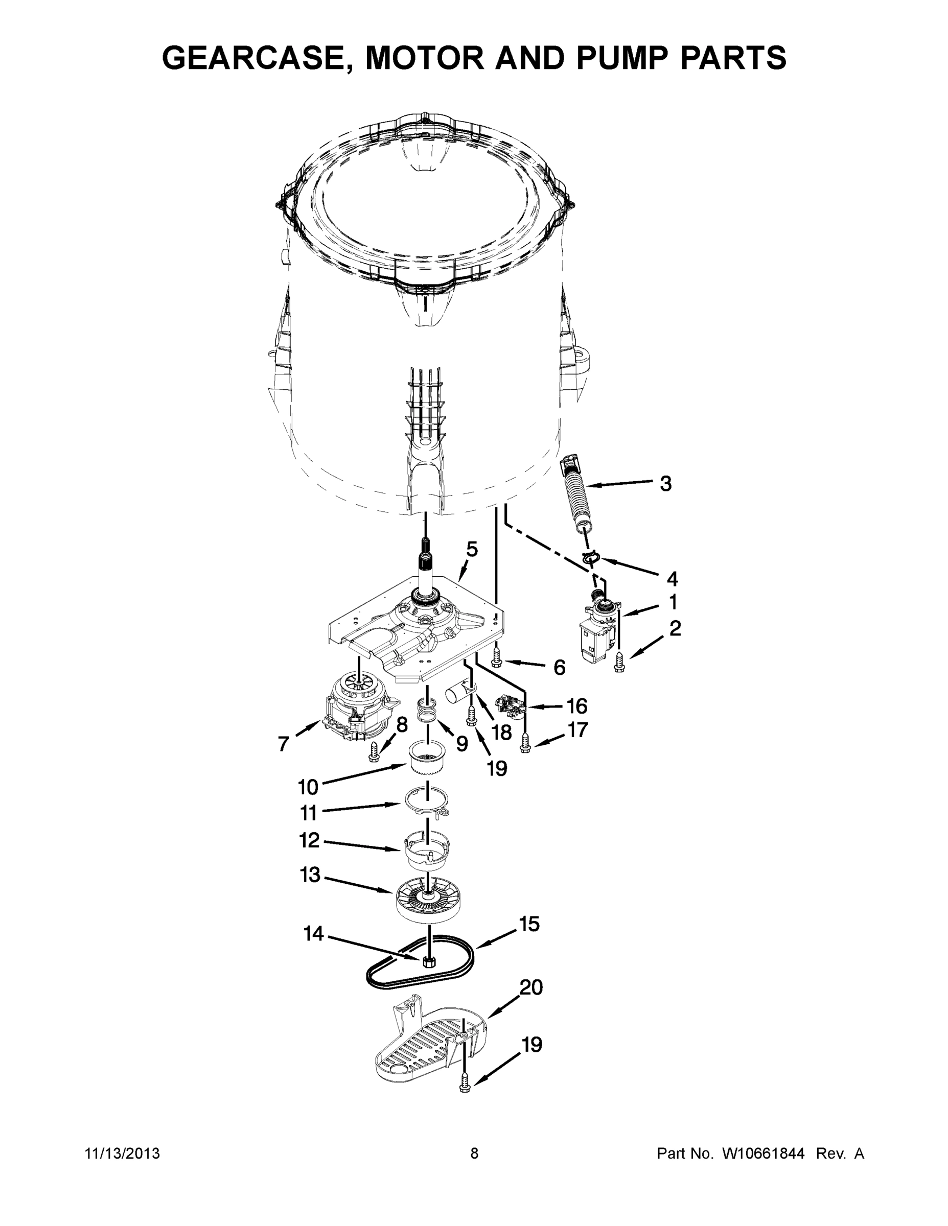 05 - GEARCASE, MOTOR AND PUMP PARTS